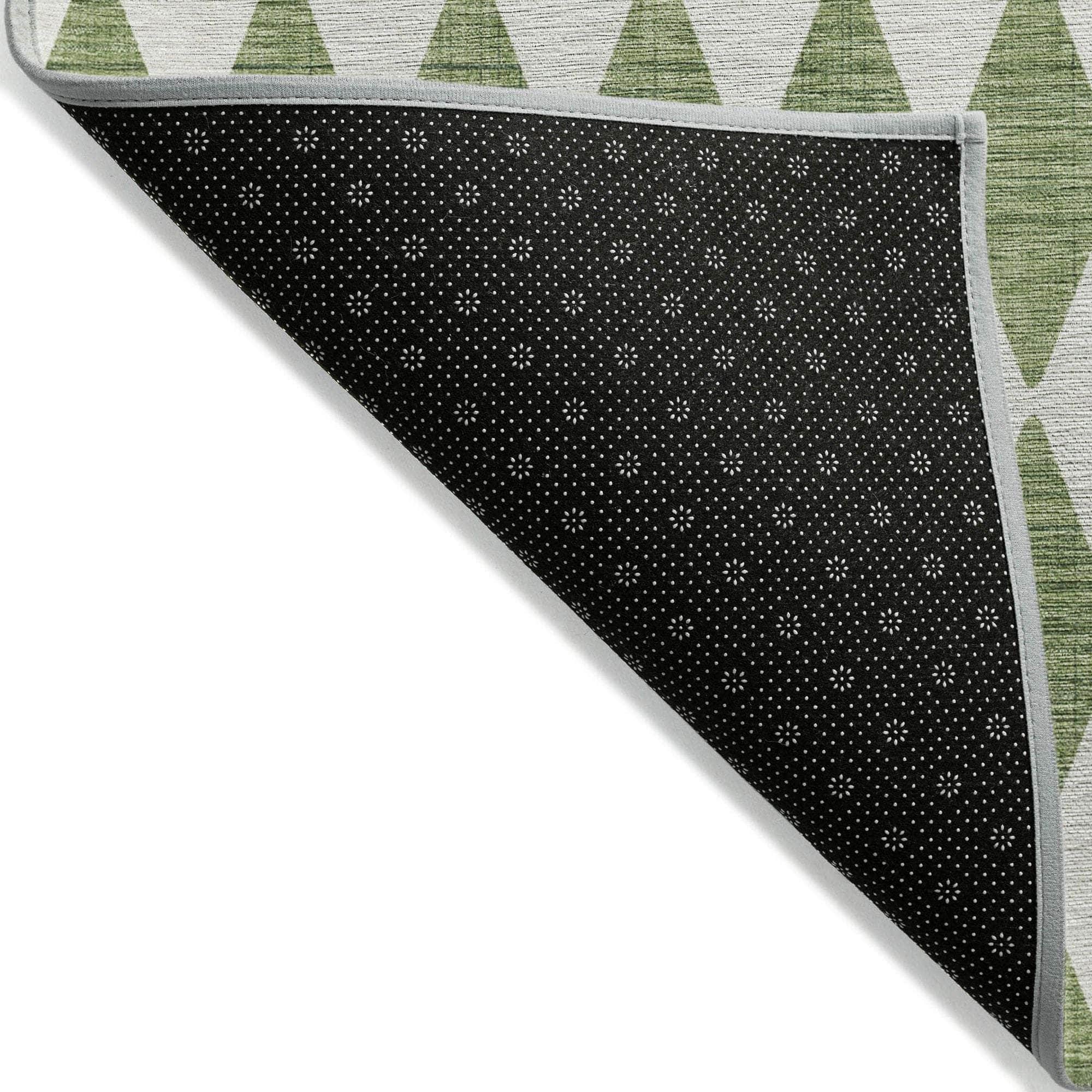 Machine Made ACN578 Green Rugs