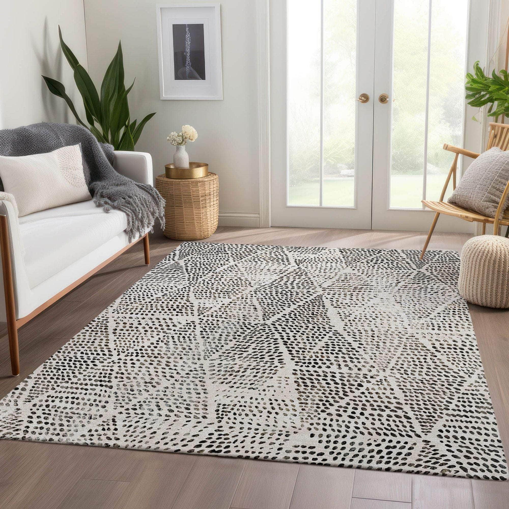 Machine Made ACN591 Ivory Rugs