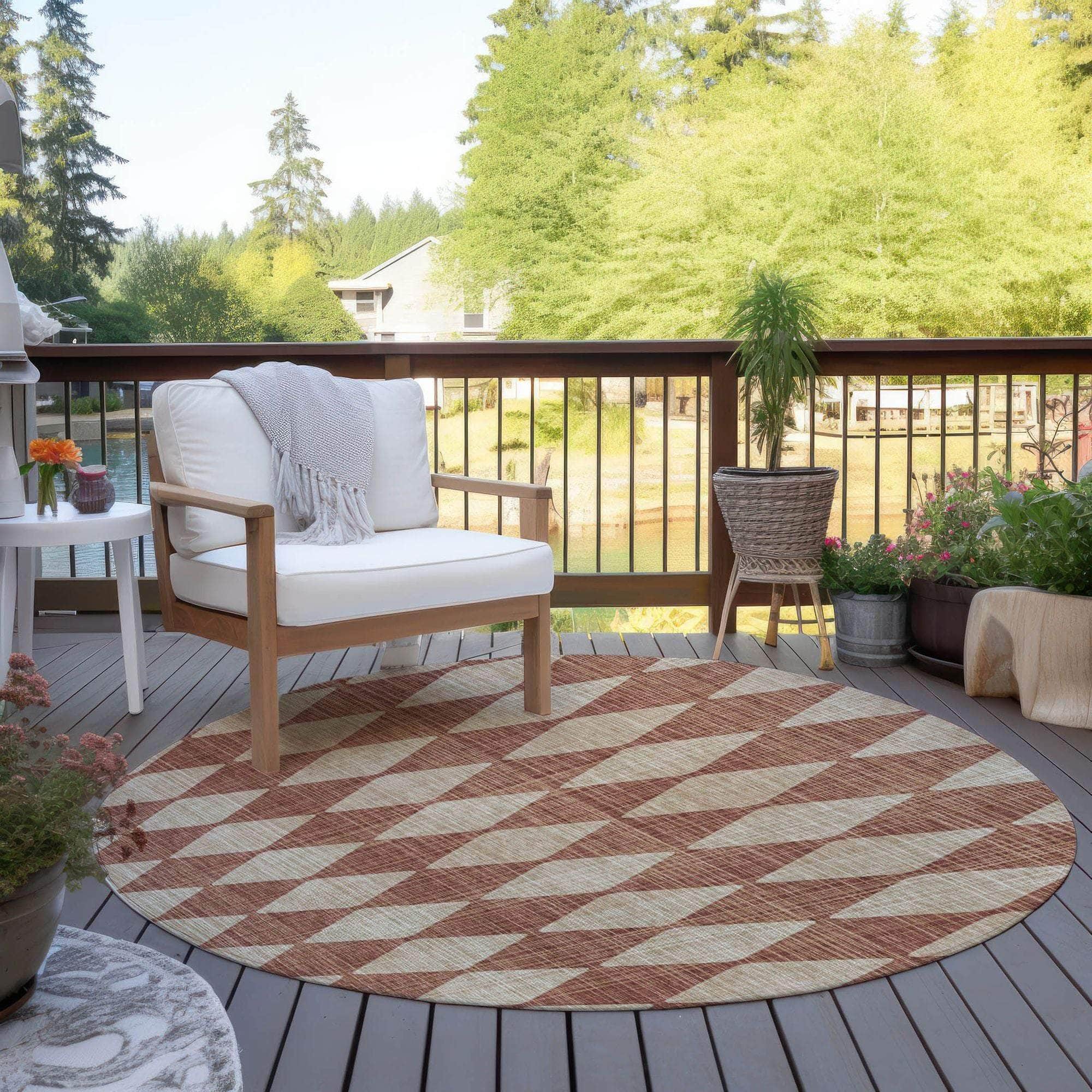 Machine Made ACN578 Paprika Orange Rugs