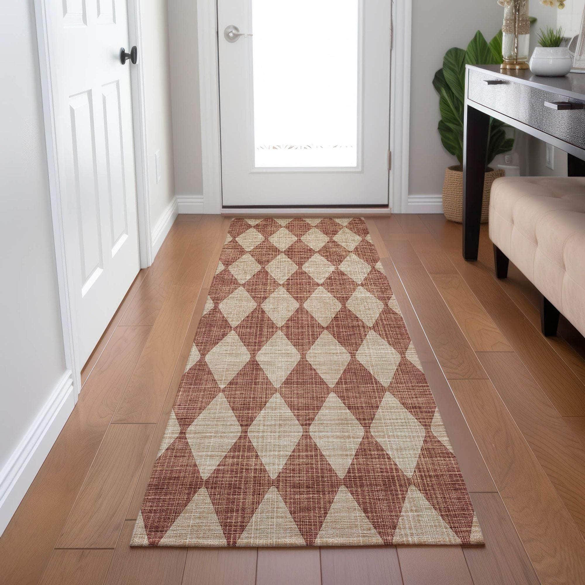 Machine Made ACN578 Paprika Orange Rugs