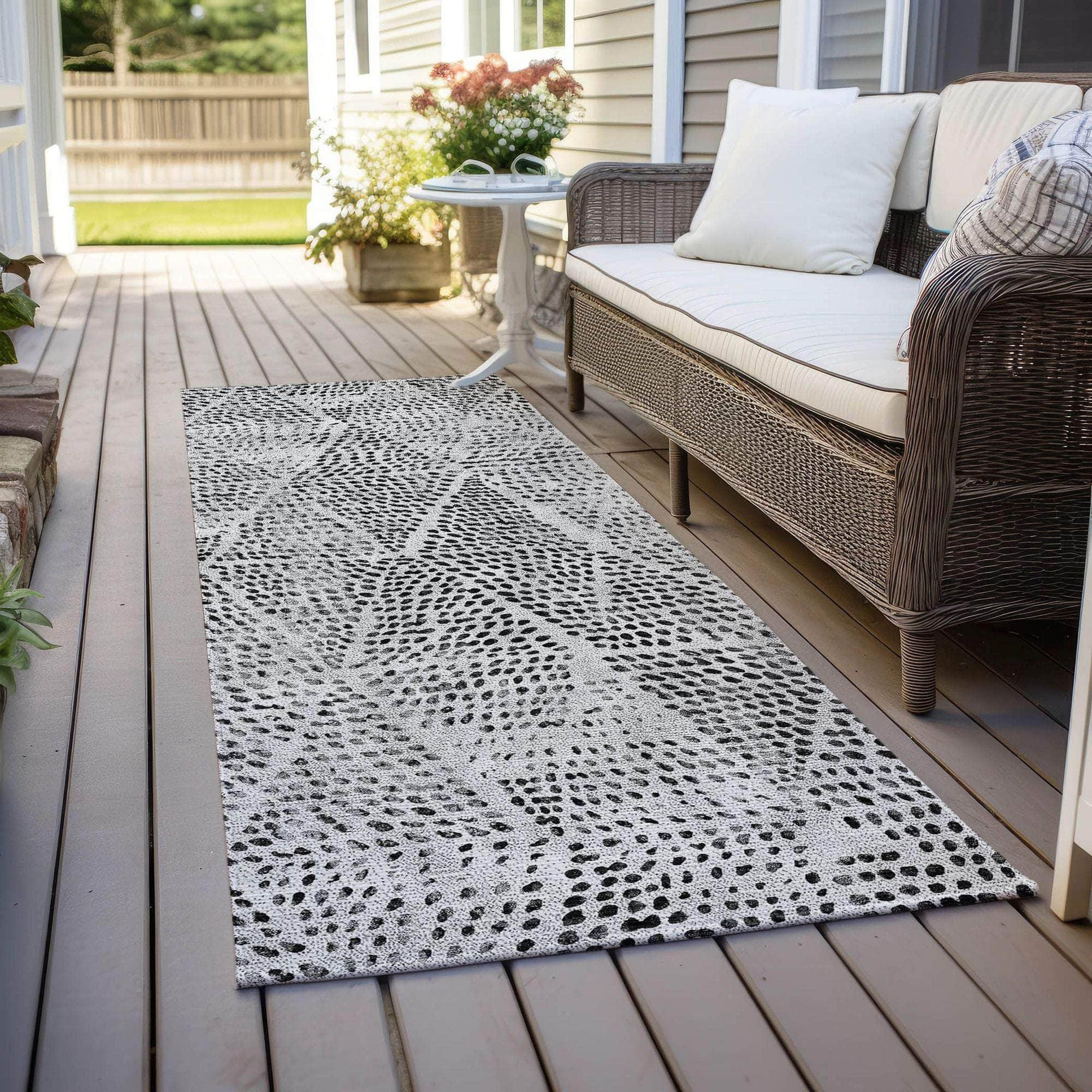 Machine Made ACN591 Pewter Gray Rugs