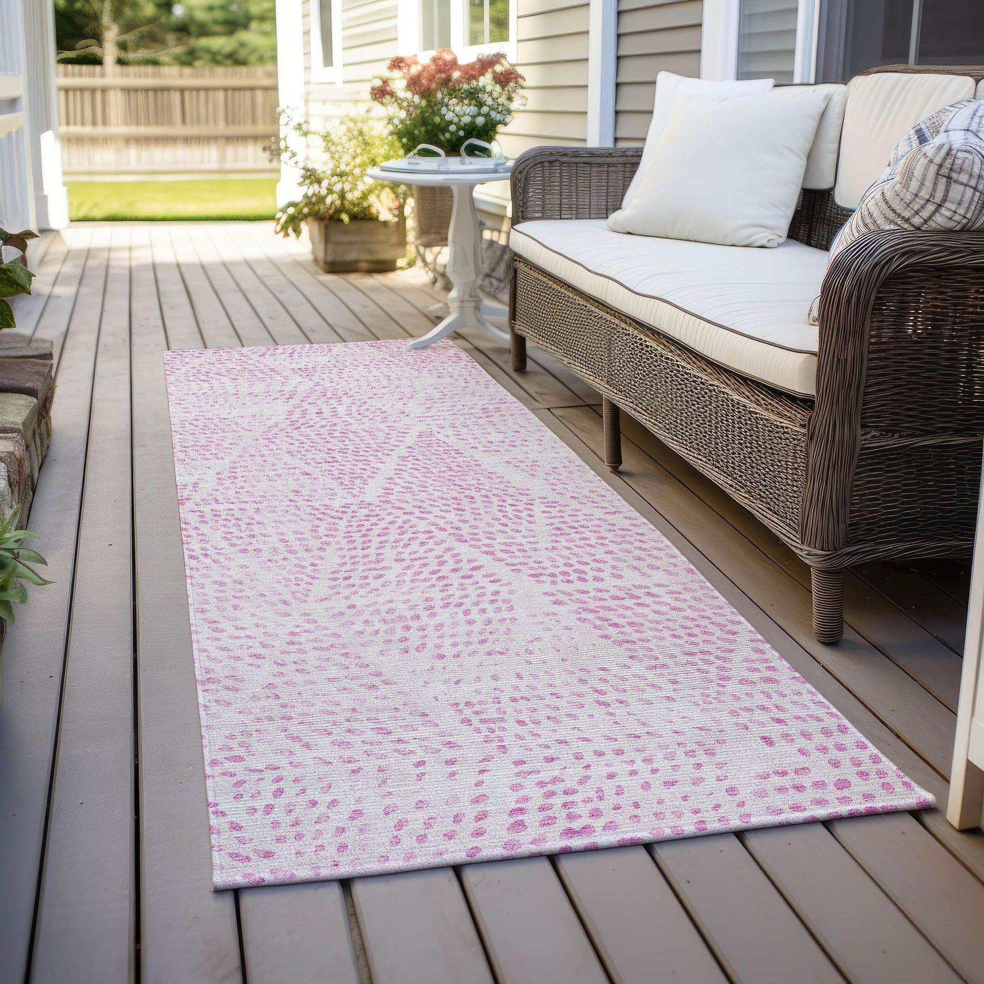 Machine Made ACN591 Pink Rugs