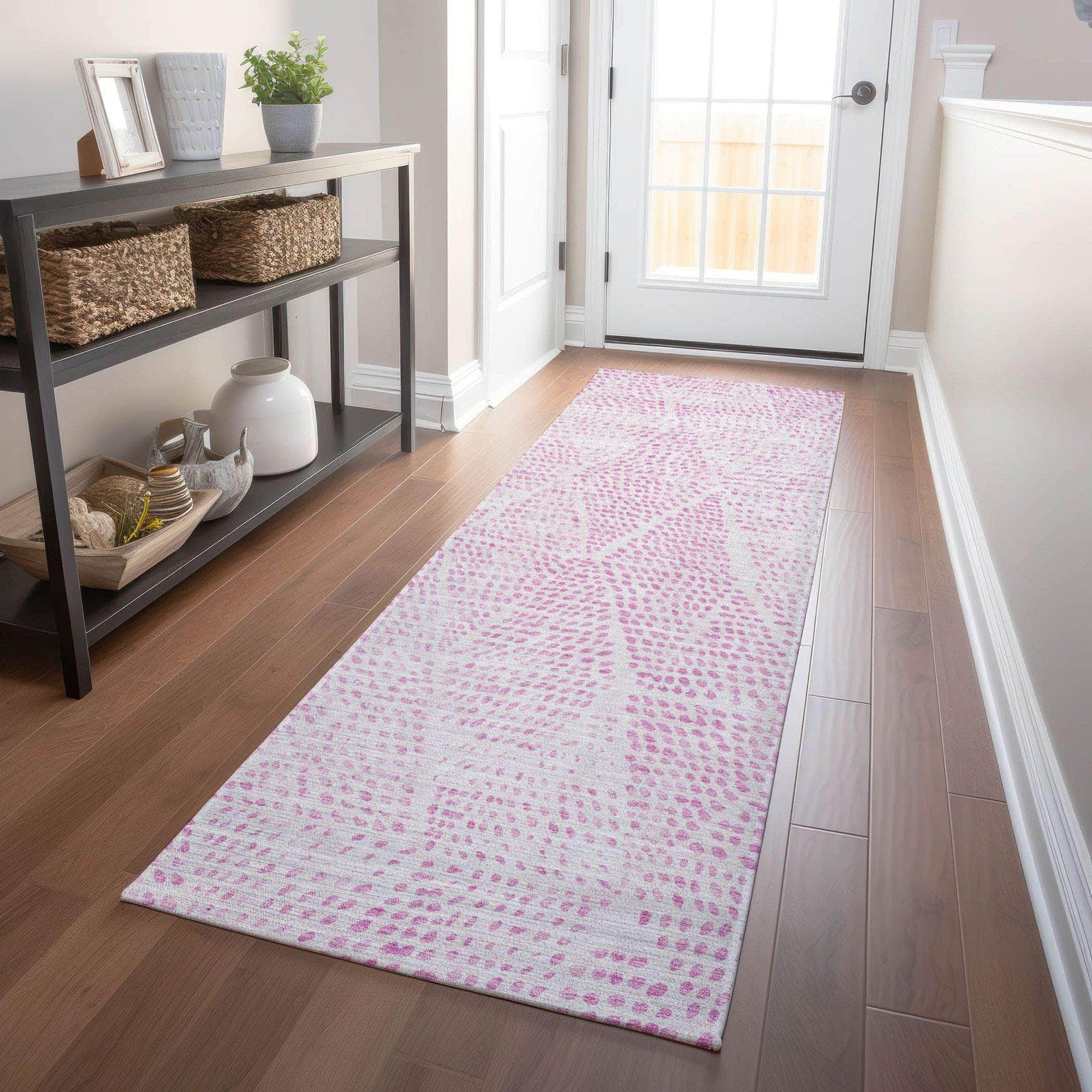 Machine Made ACN591 Pink Rugs