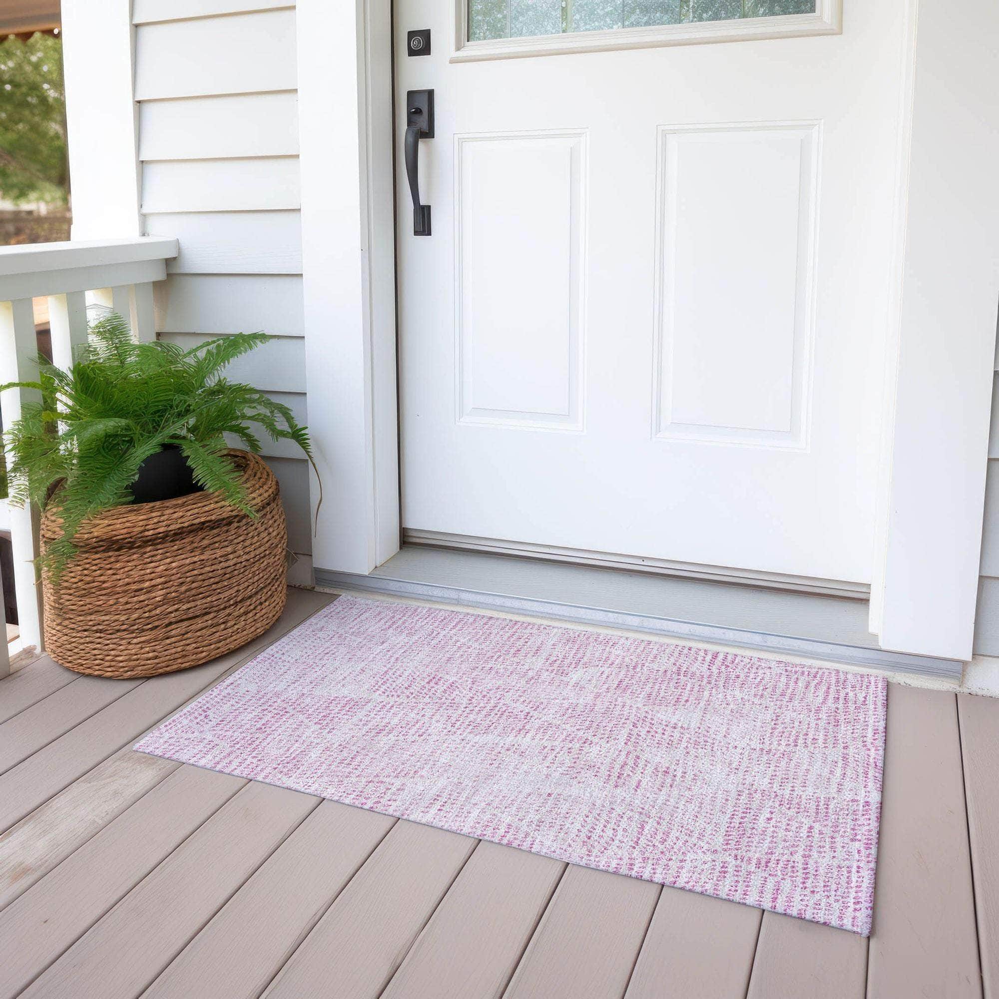 Machine Made ACN591 Pink Rugs