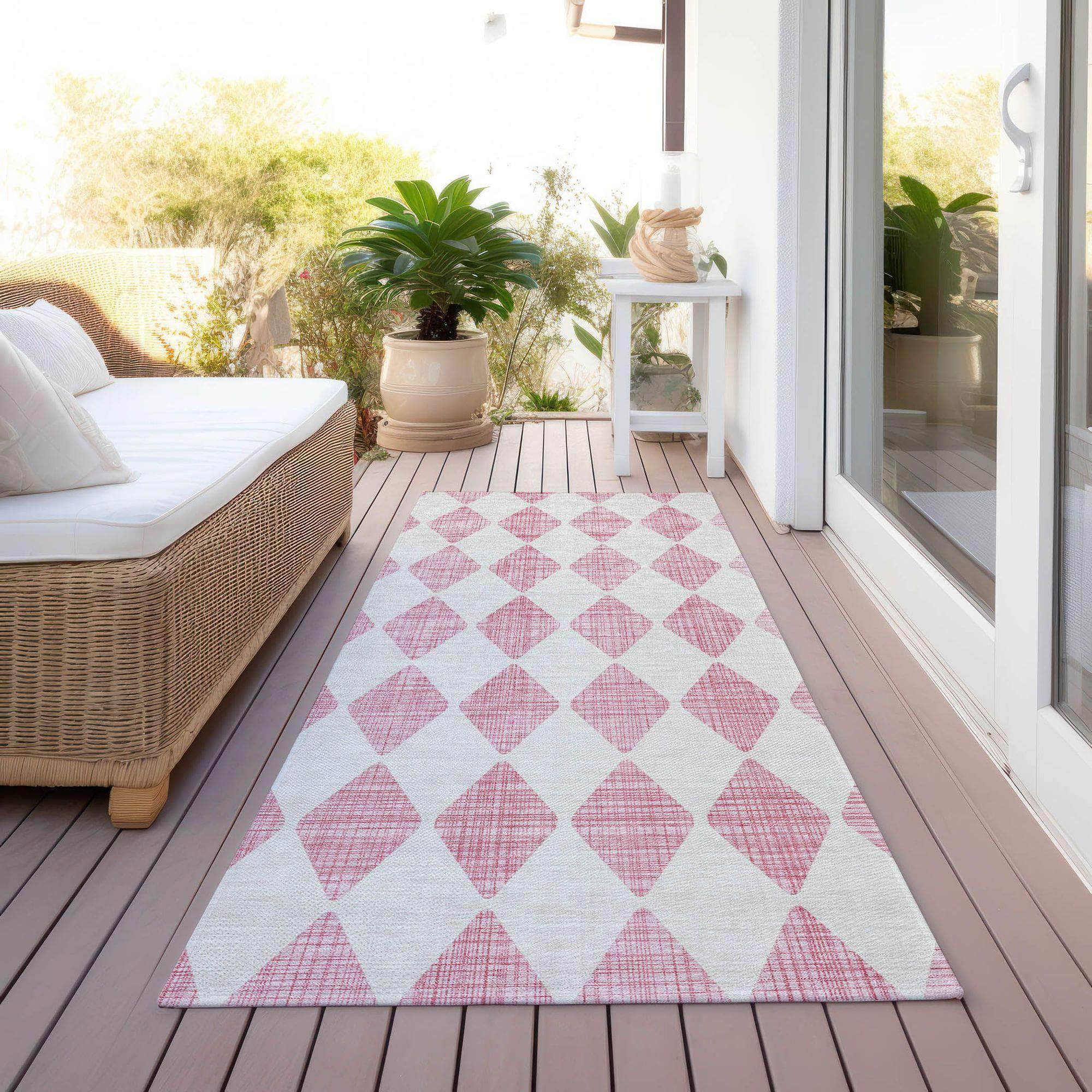 Machine Made ACN578 Pink Rugs