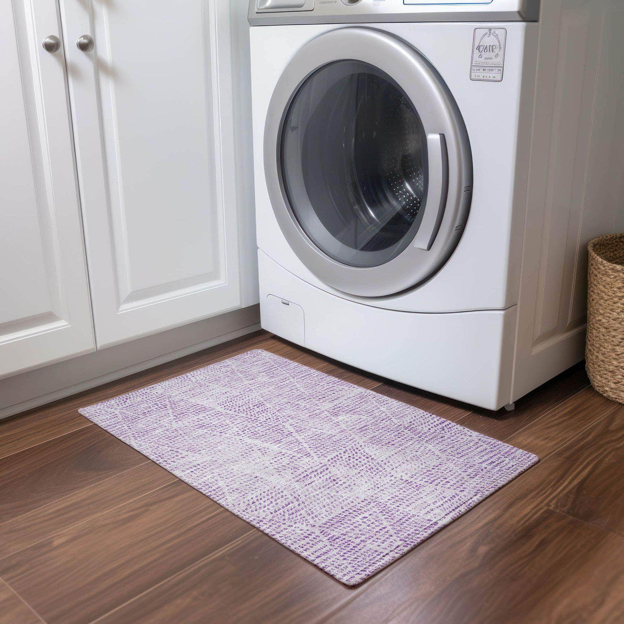 Machine Made ACN591 Purple Rugs