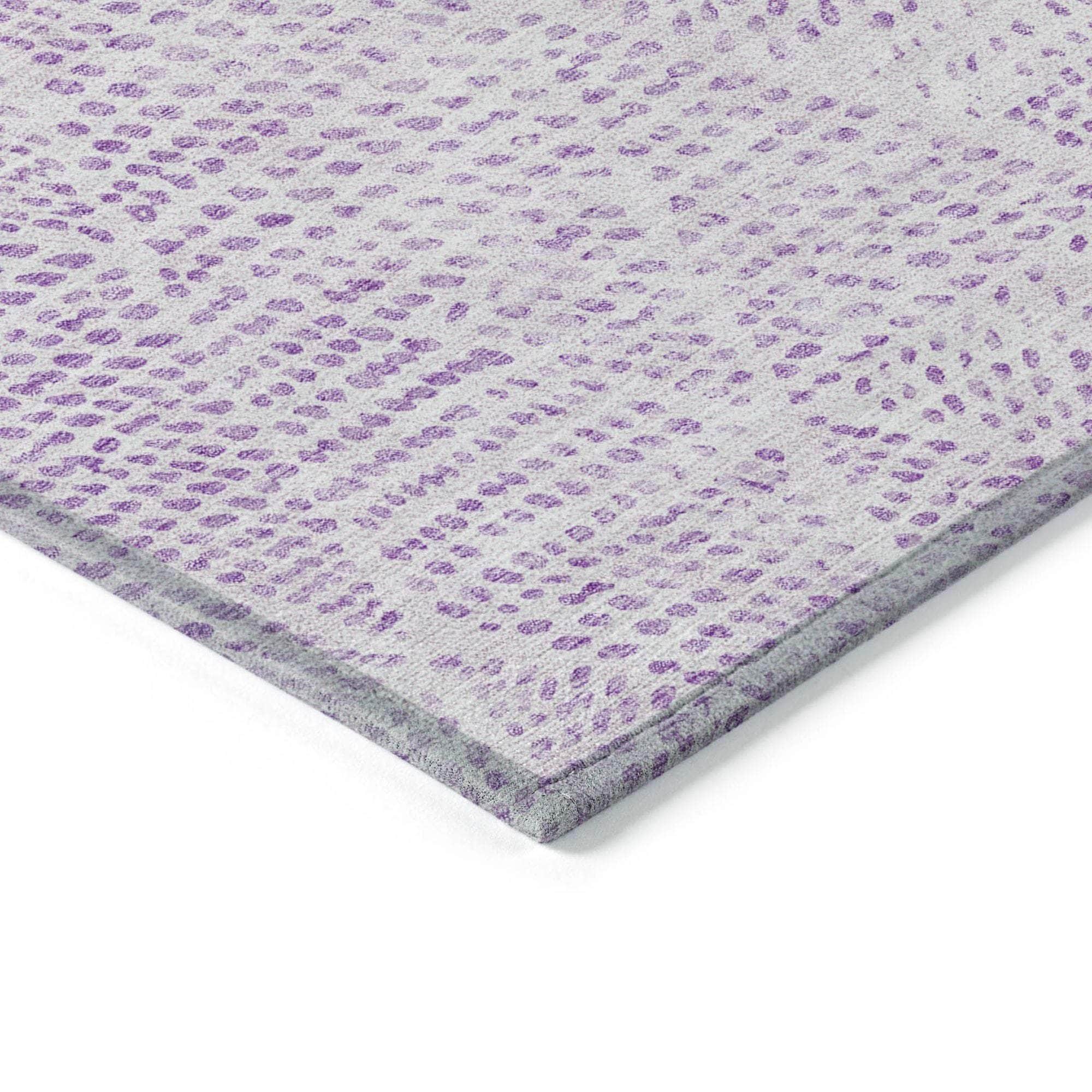 Machine Made ACN591 Purple Rugs