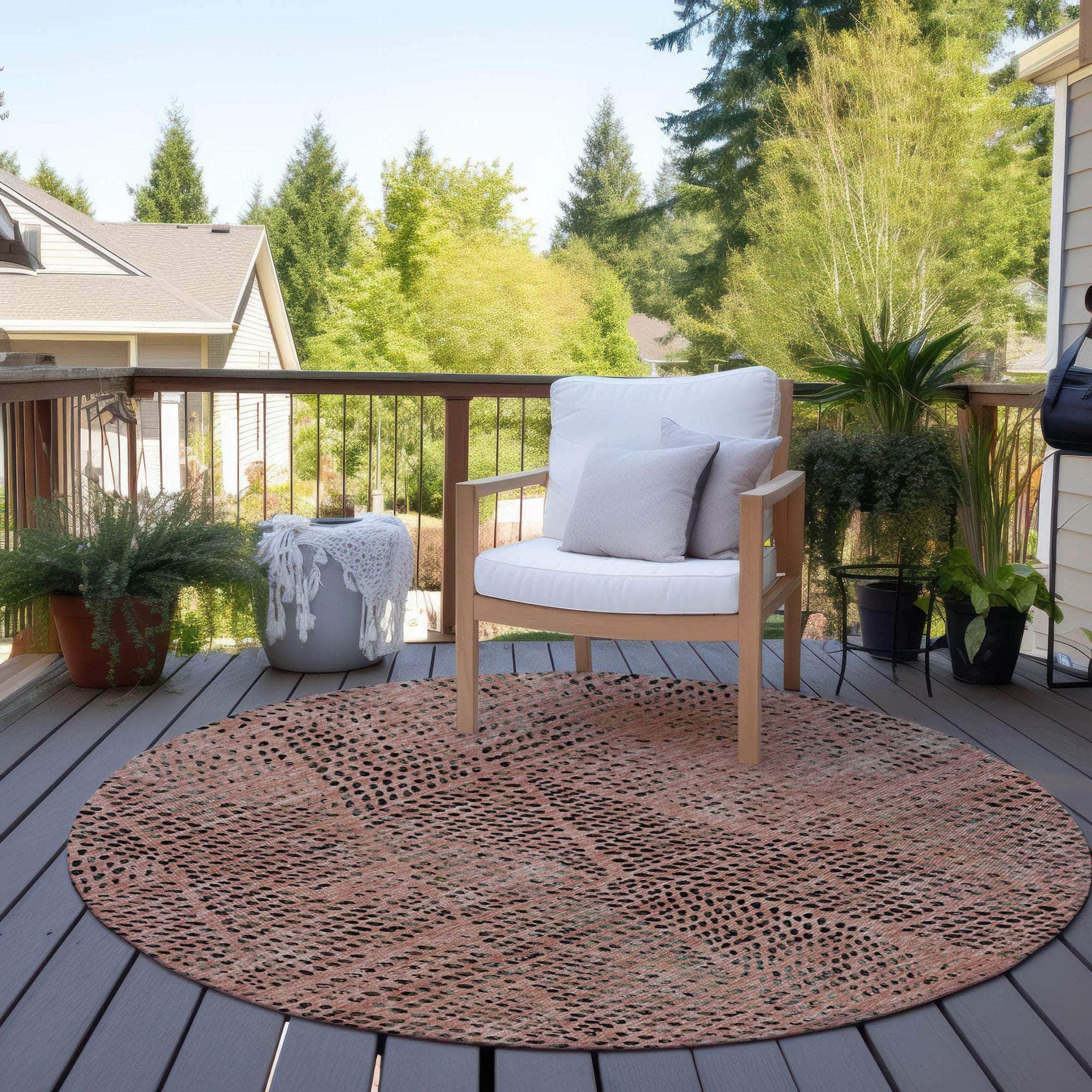 Machine Made ACN591 Salmon Orange Rugs