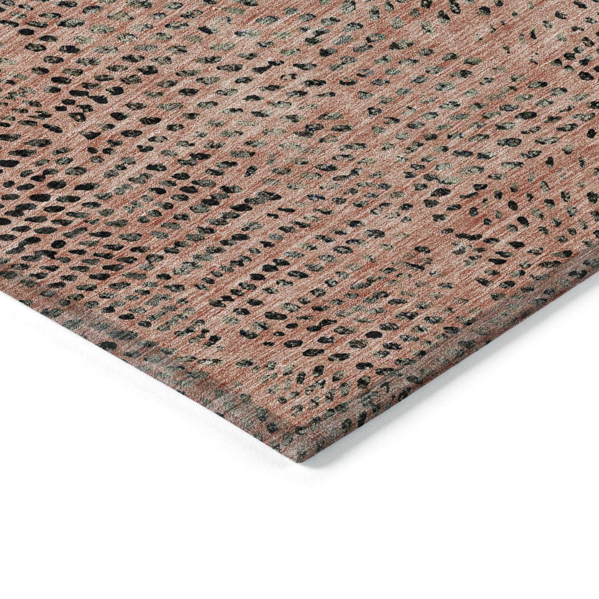 Machine Made ACN591 Salmon Orange Rugs