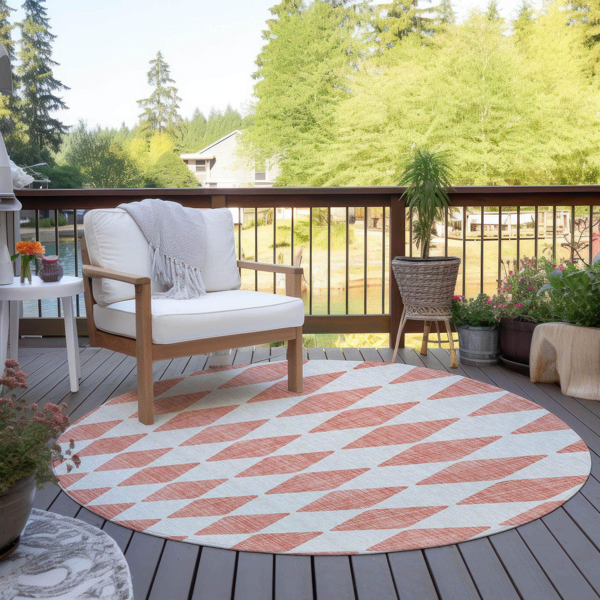 Machine Made ACN578 Salmon Orange Rugs