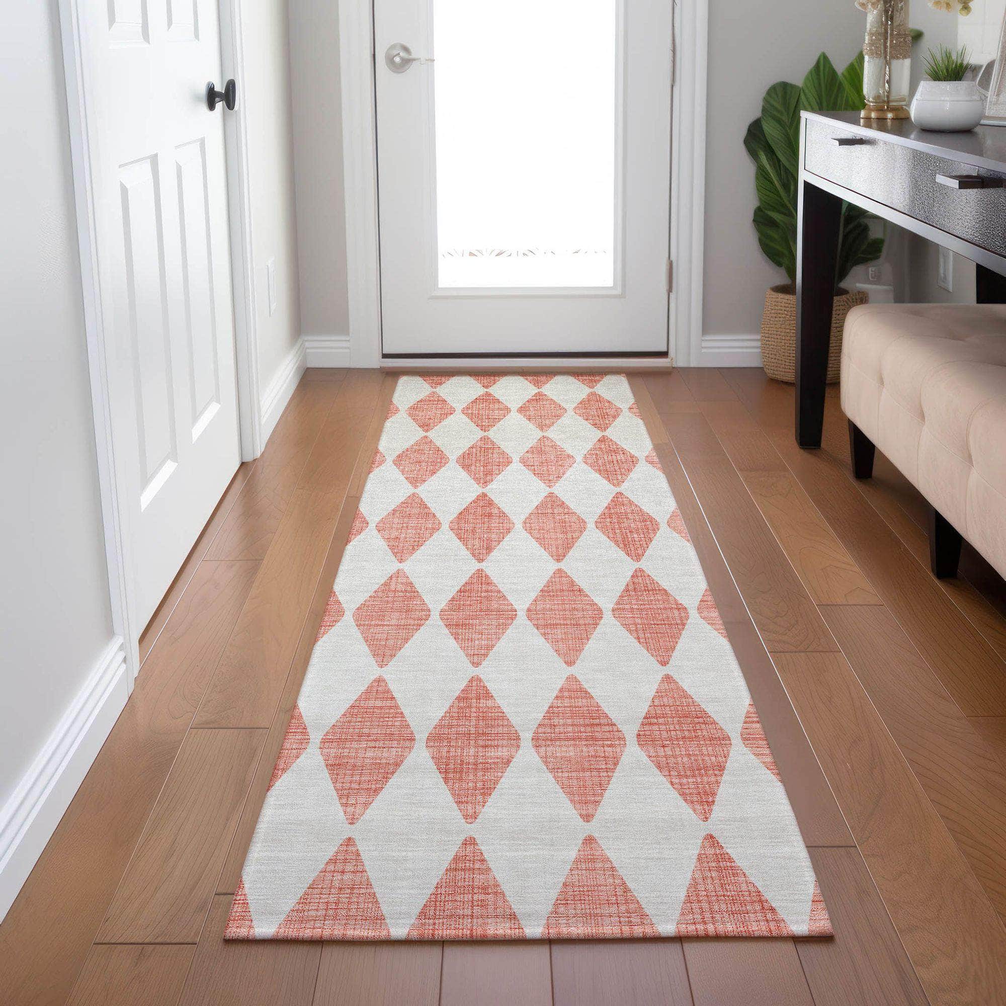 Machine Made ACN578 Salmon Orange Rugs