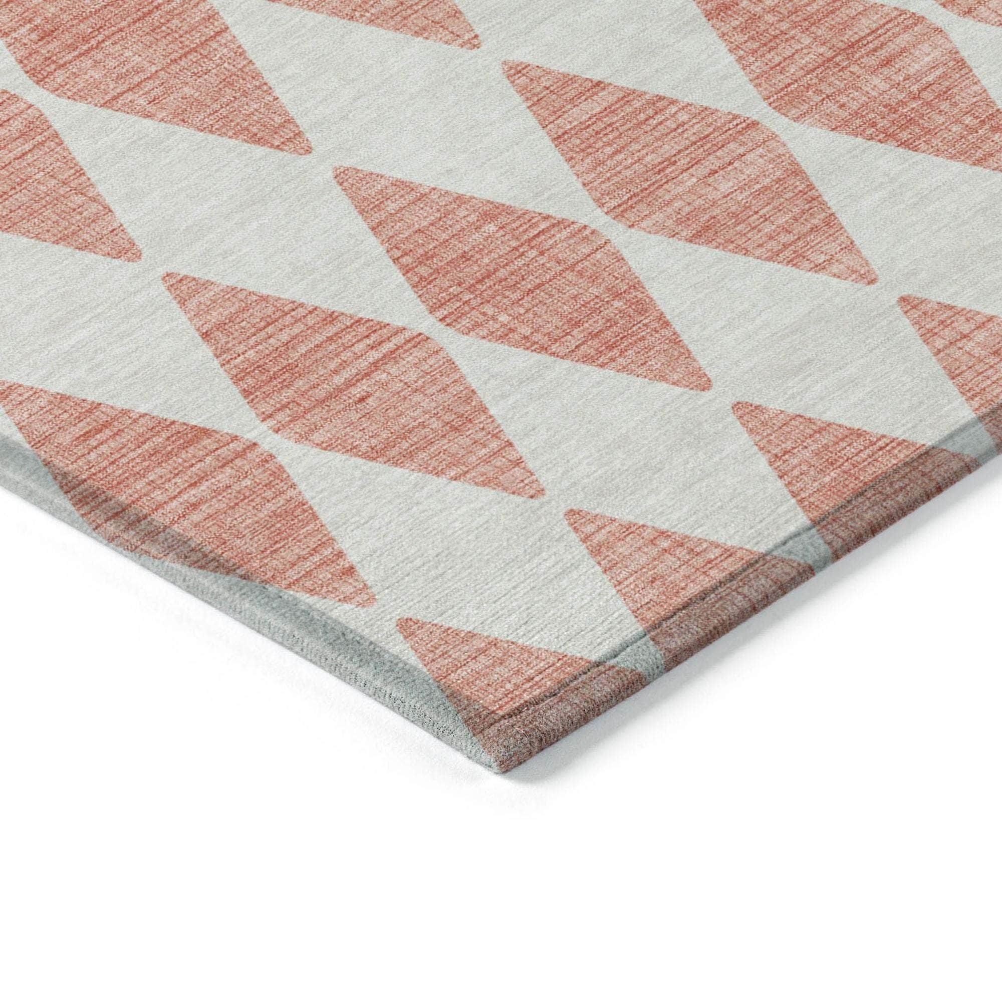 Machine Made ACN578 Salmon Orange Rugs