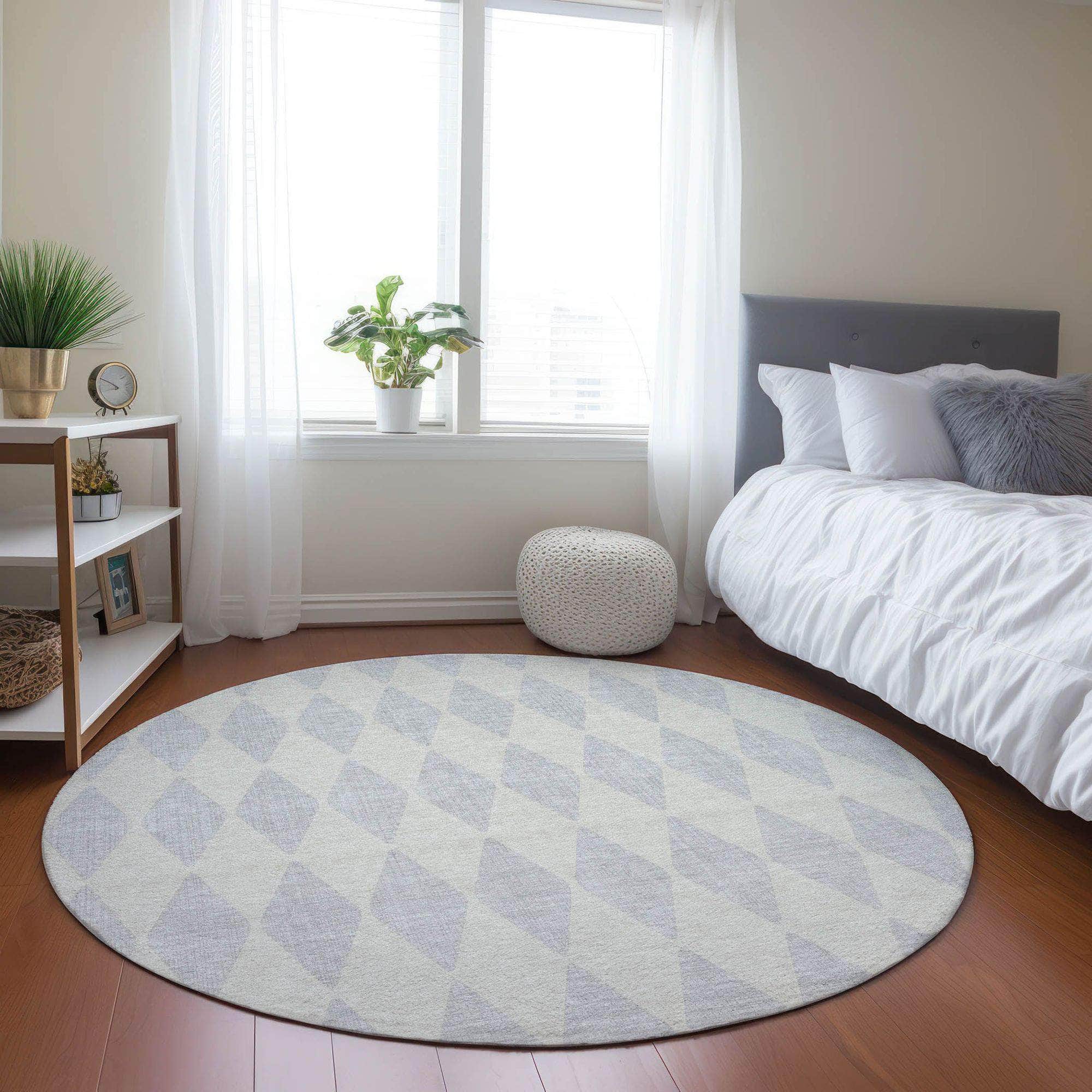 Machine Made ACN578 Silver Gray Rugs
