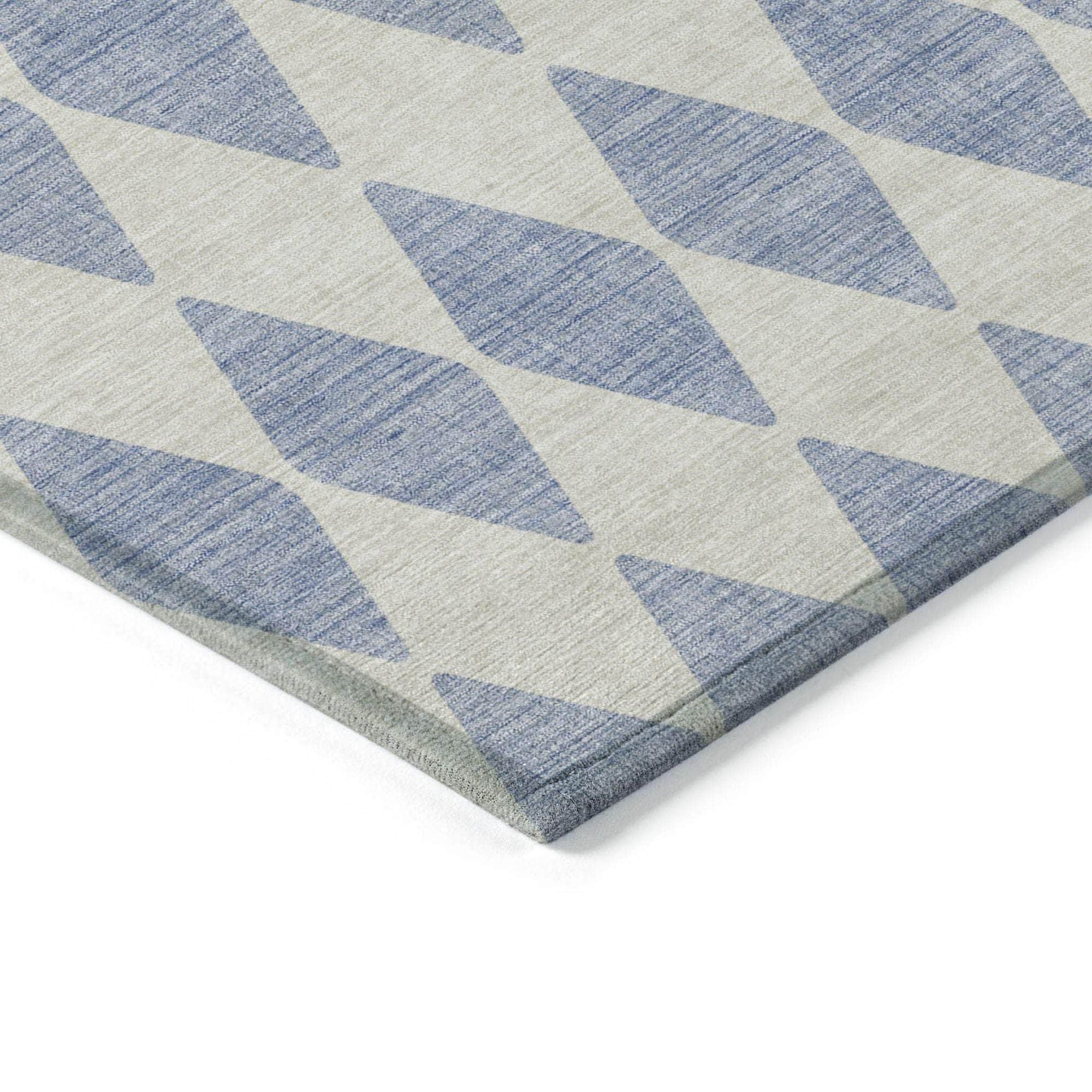 Machine Made ACN578 Sky Blue Rugs