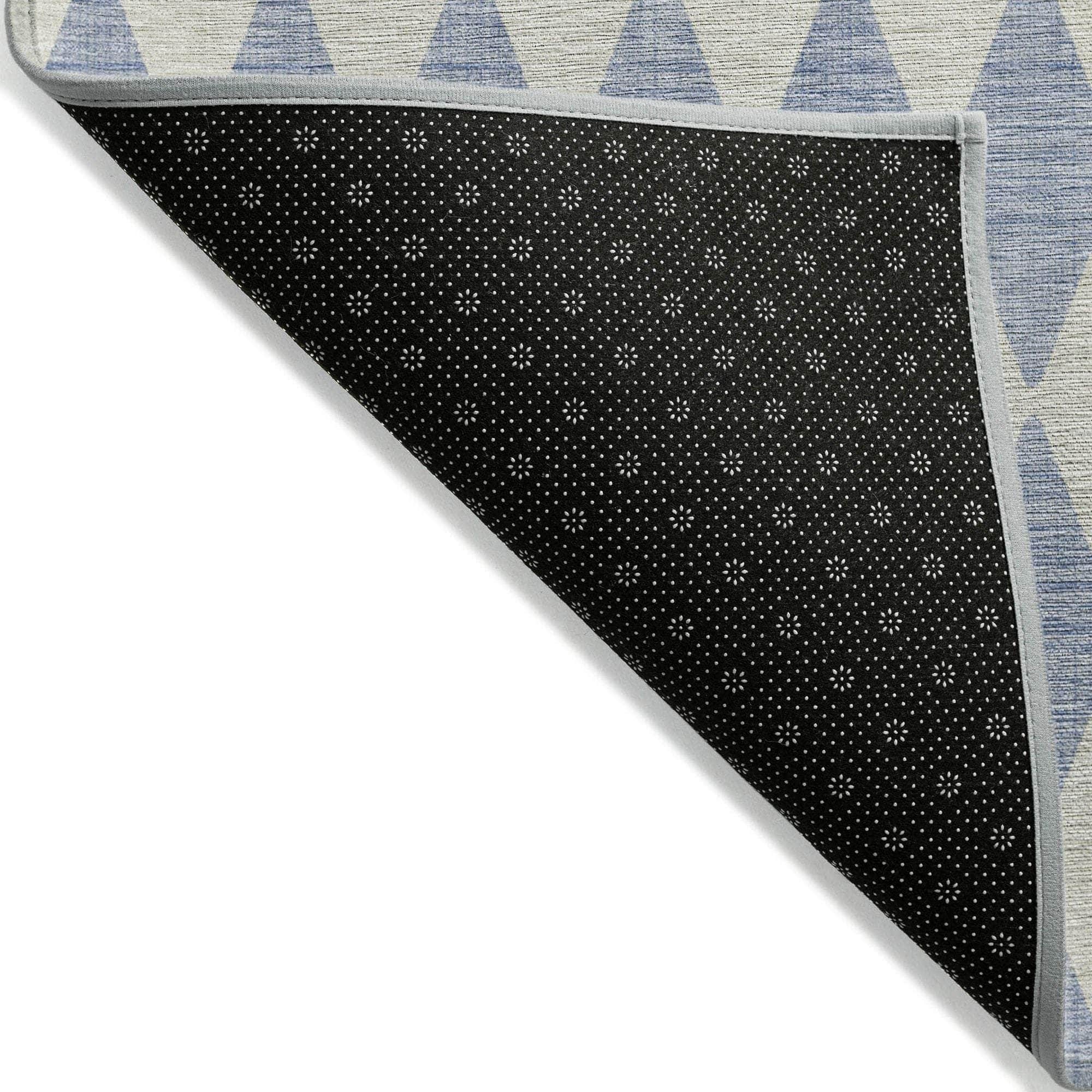 Machine Made ACN578 Sky Blue Rugs