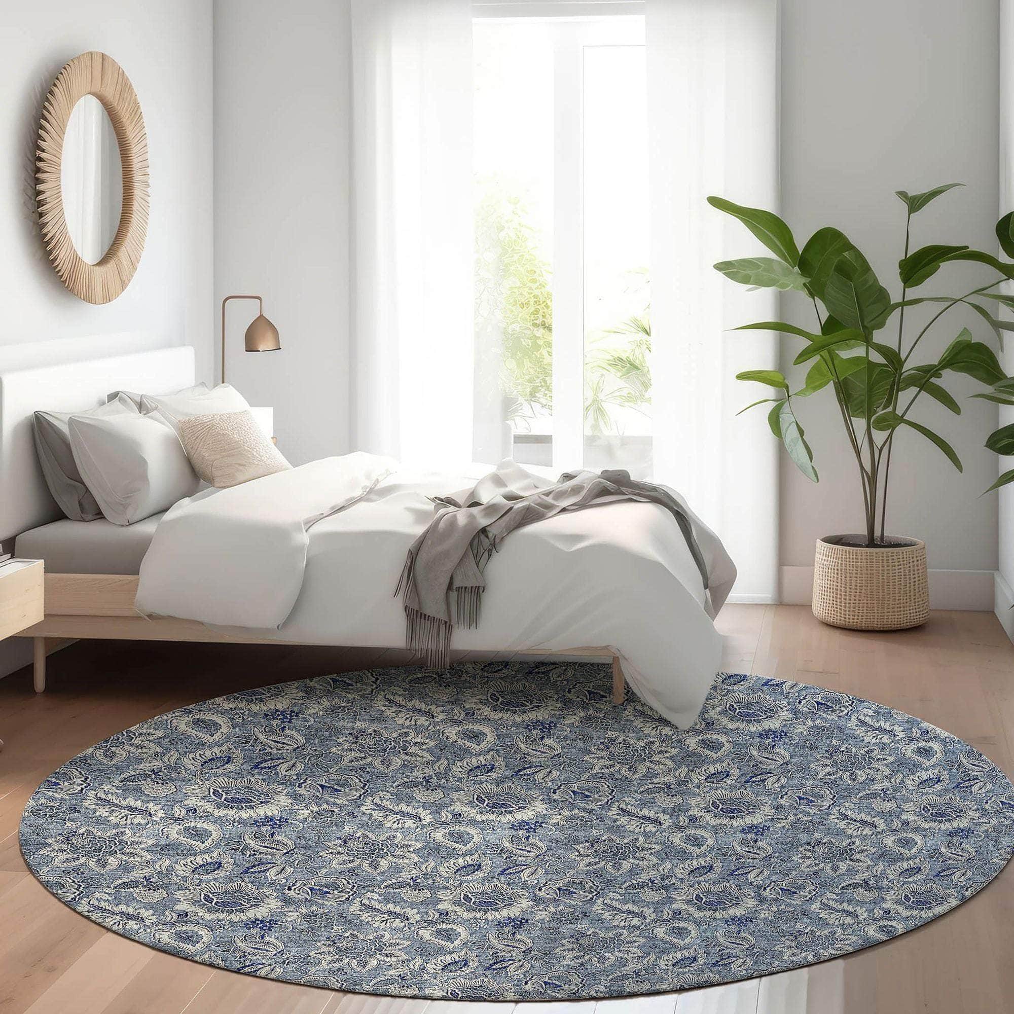 Machine Made ACN661 Blue Rugs #color_blue
