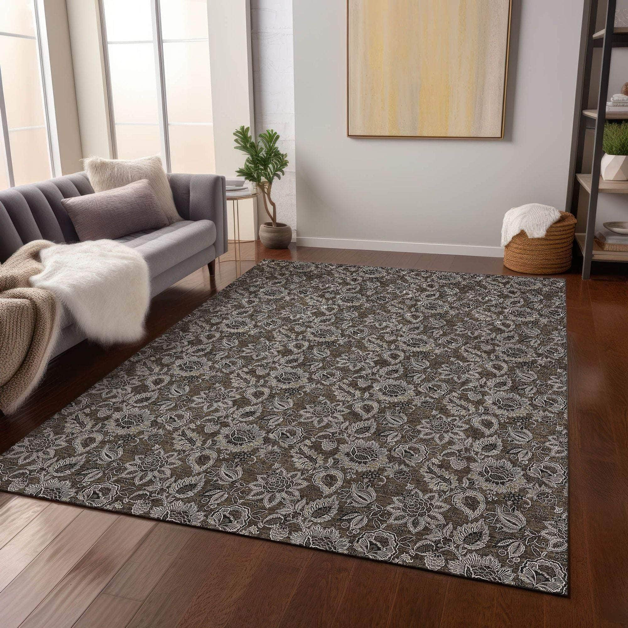 Machine Made ACN661 Chocolate Brown Rugs #color_chocolate brown