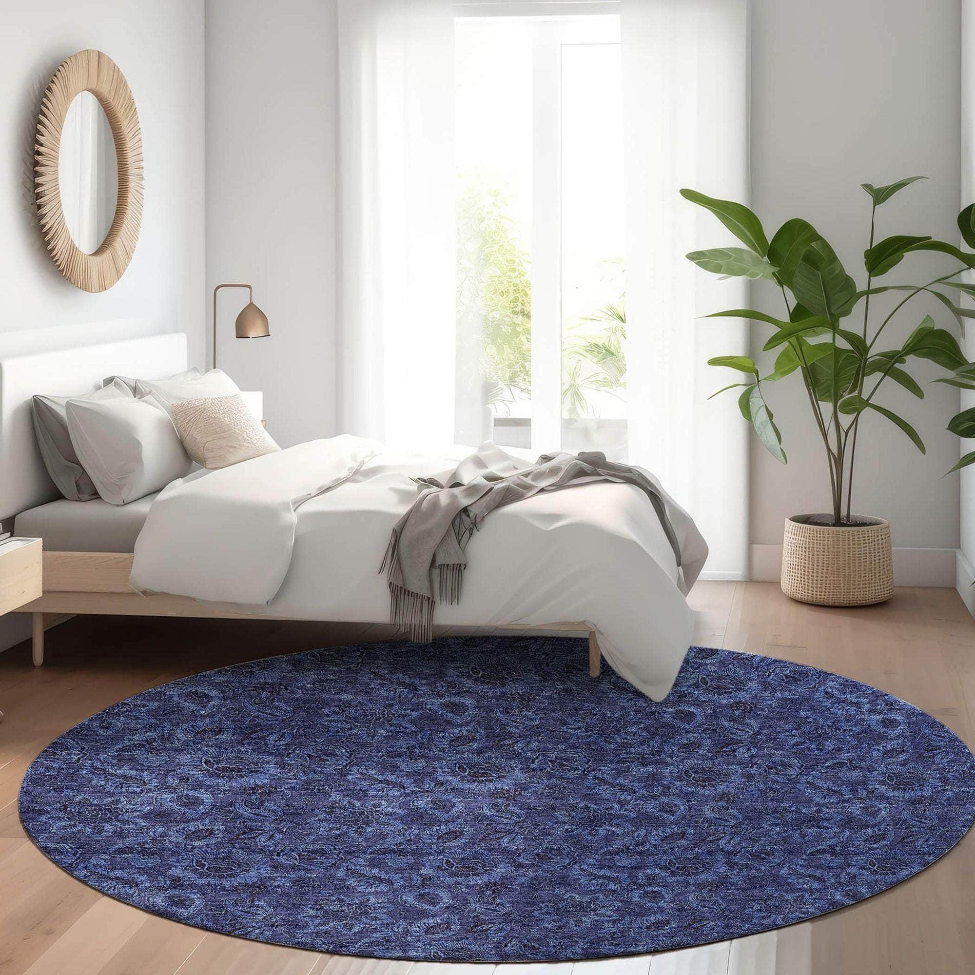 Machine Made ACN661 Navy Blue Rugs #color_navy blue