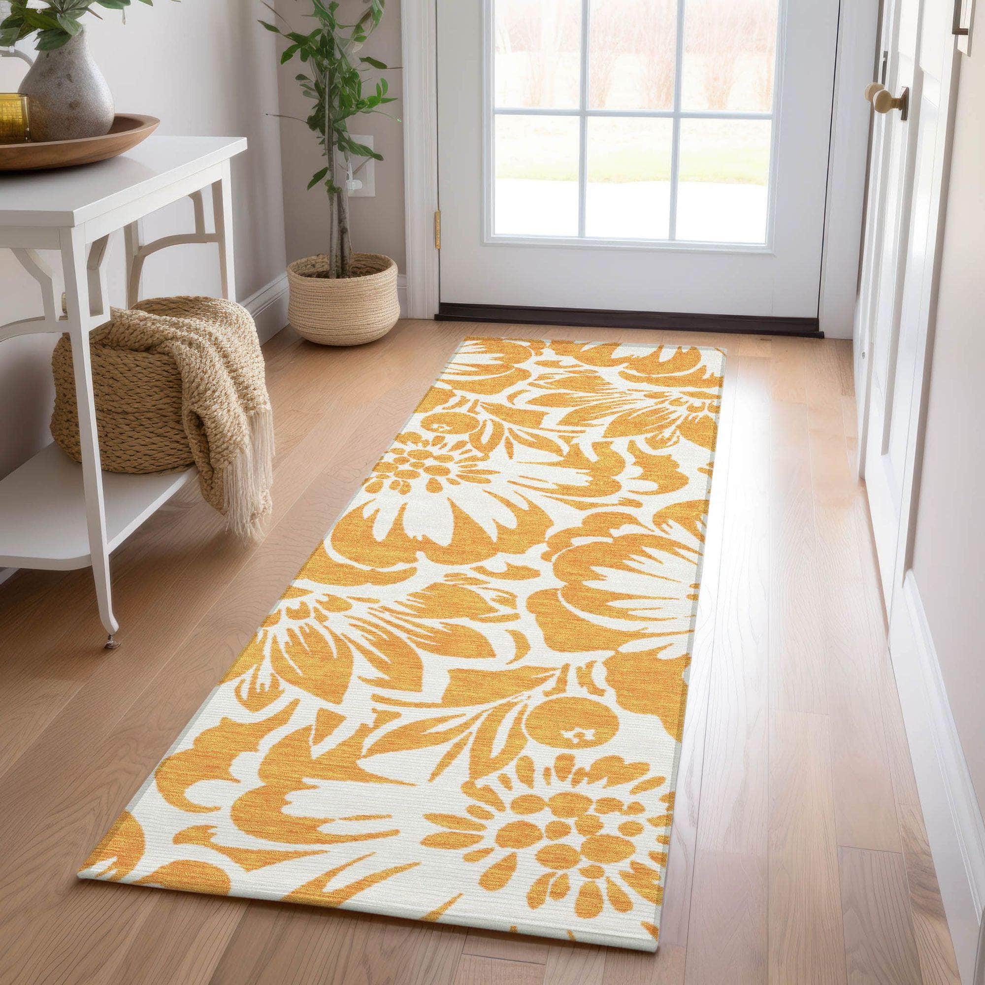 Machine Made ACN551 Orange Rugs #color_orange