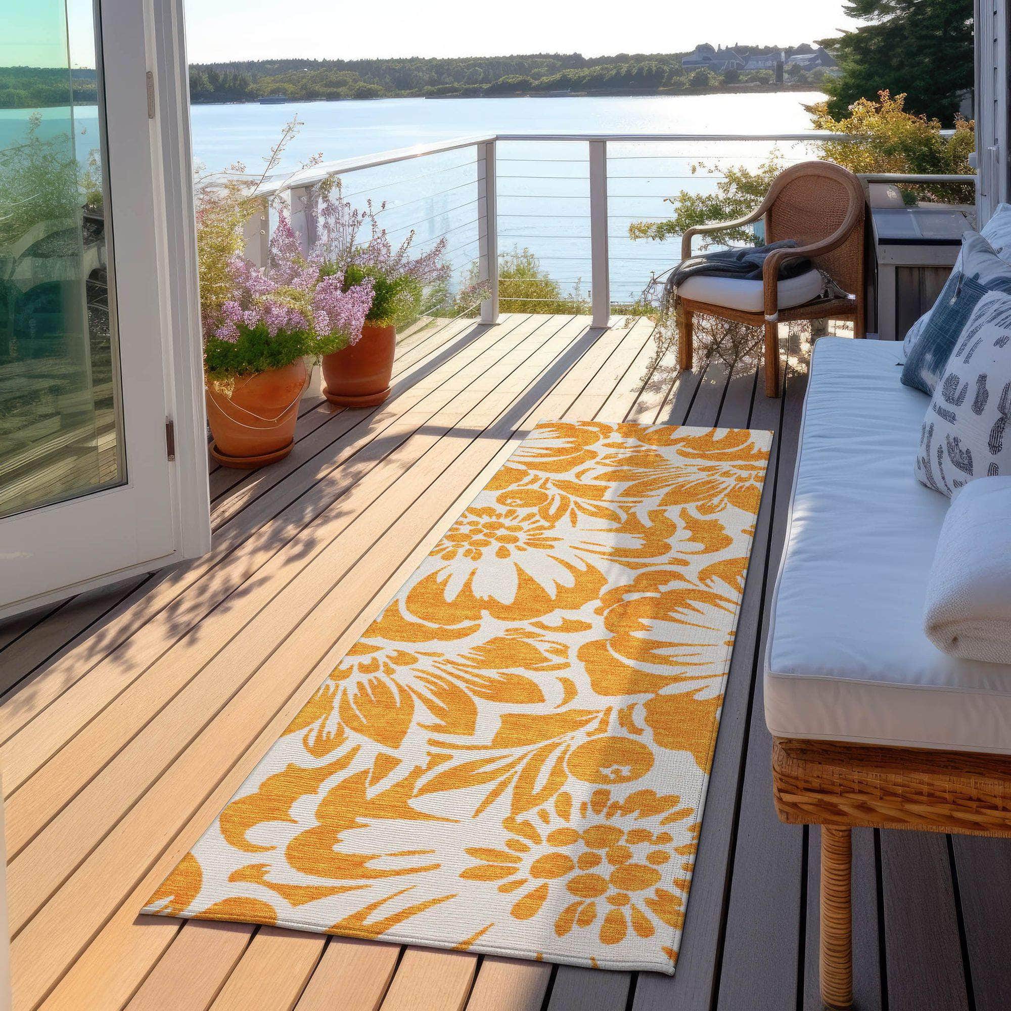Machine Made ACN551 Orange Rugs #color_orange