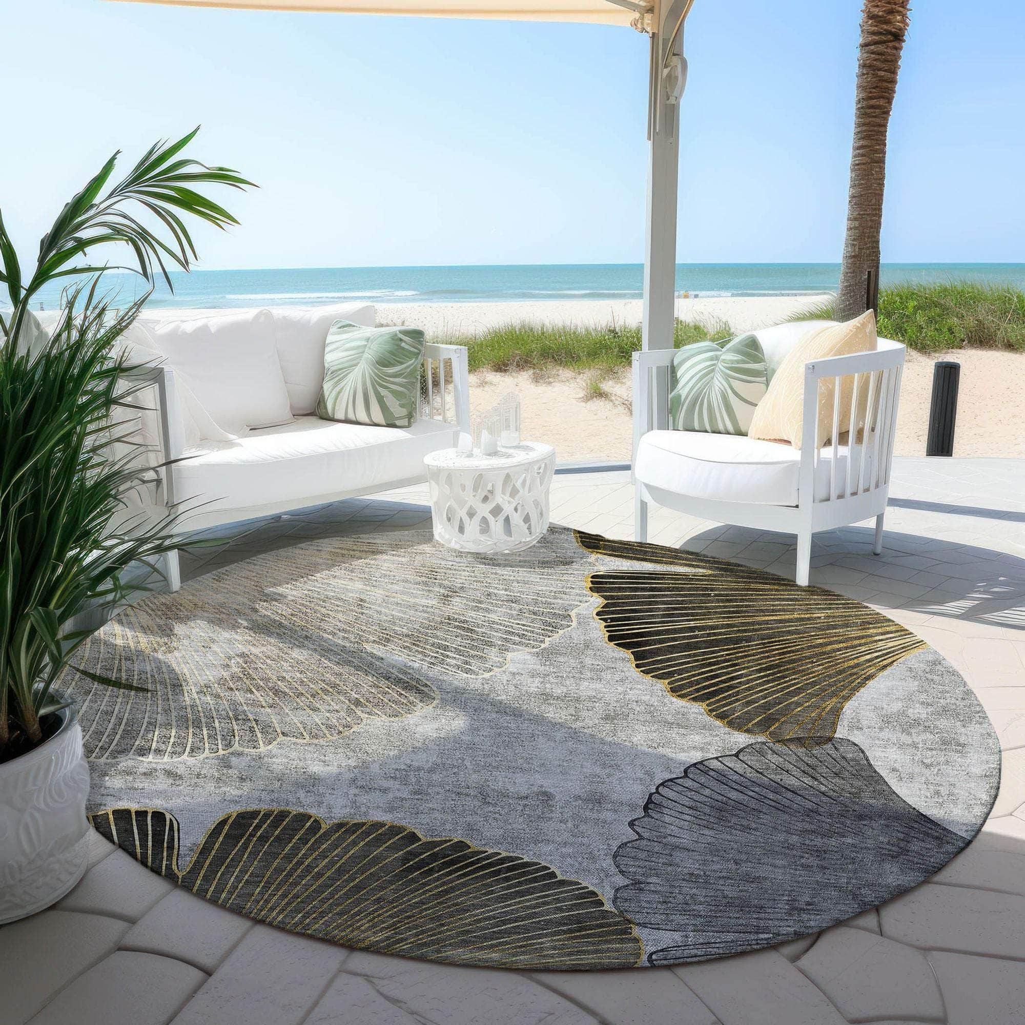 Machine Made ACN626 Gray Rugs