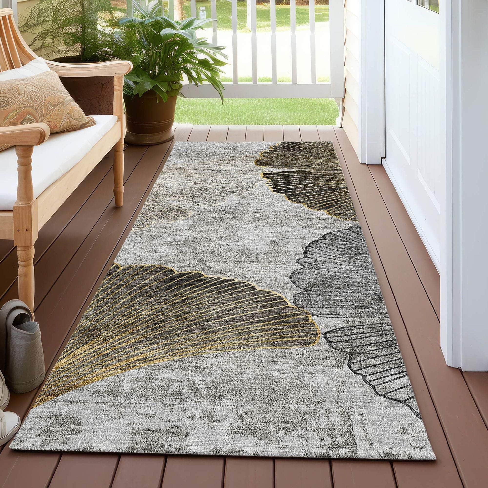 Machine Made ACN626 Gray Rugs