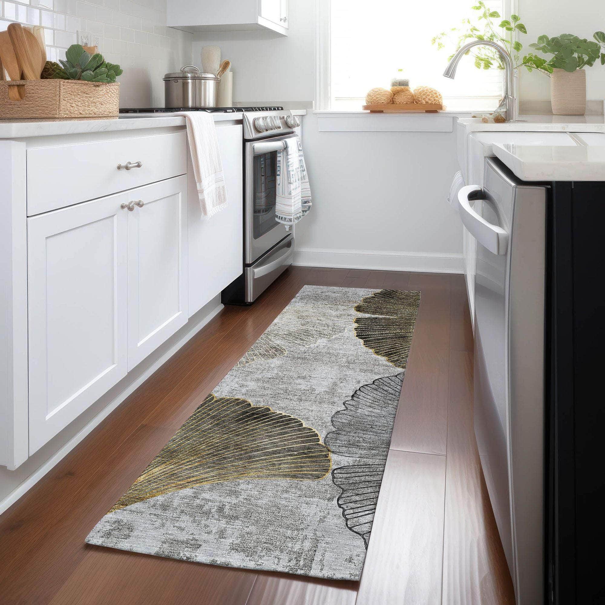 Machine Made ACN626 Gray Rugs