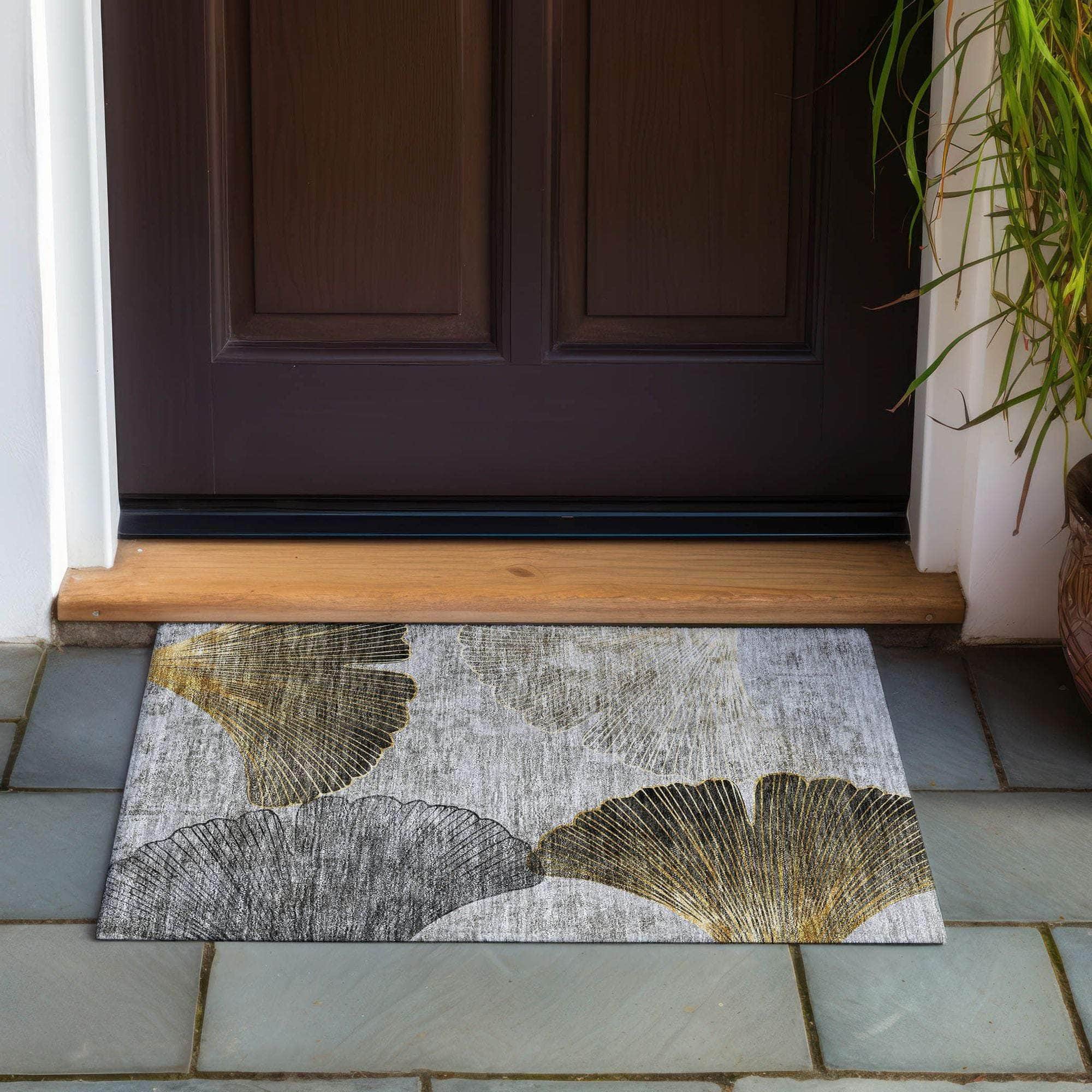 Machine Made ACN626 Gray Rugs