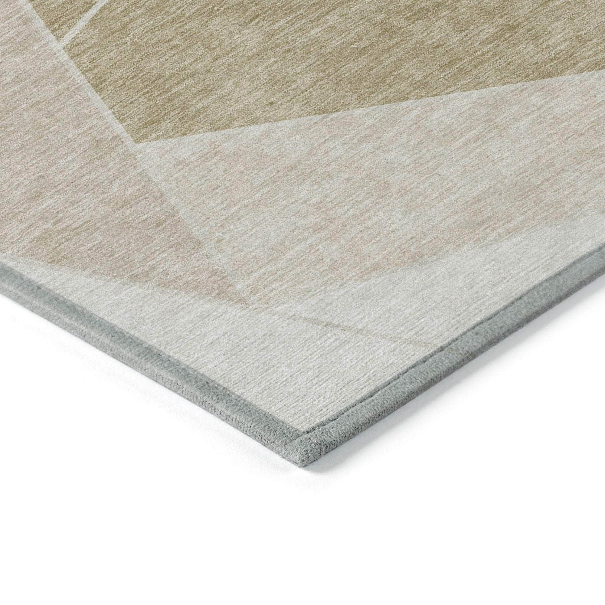 Machine Made ACN636 Beige Brown Rugs