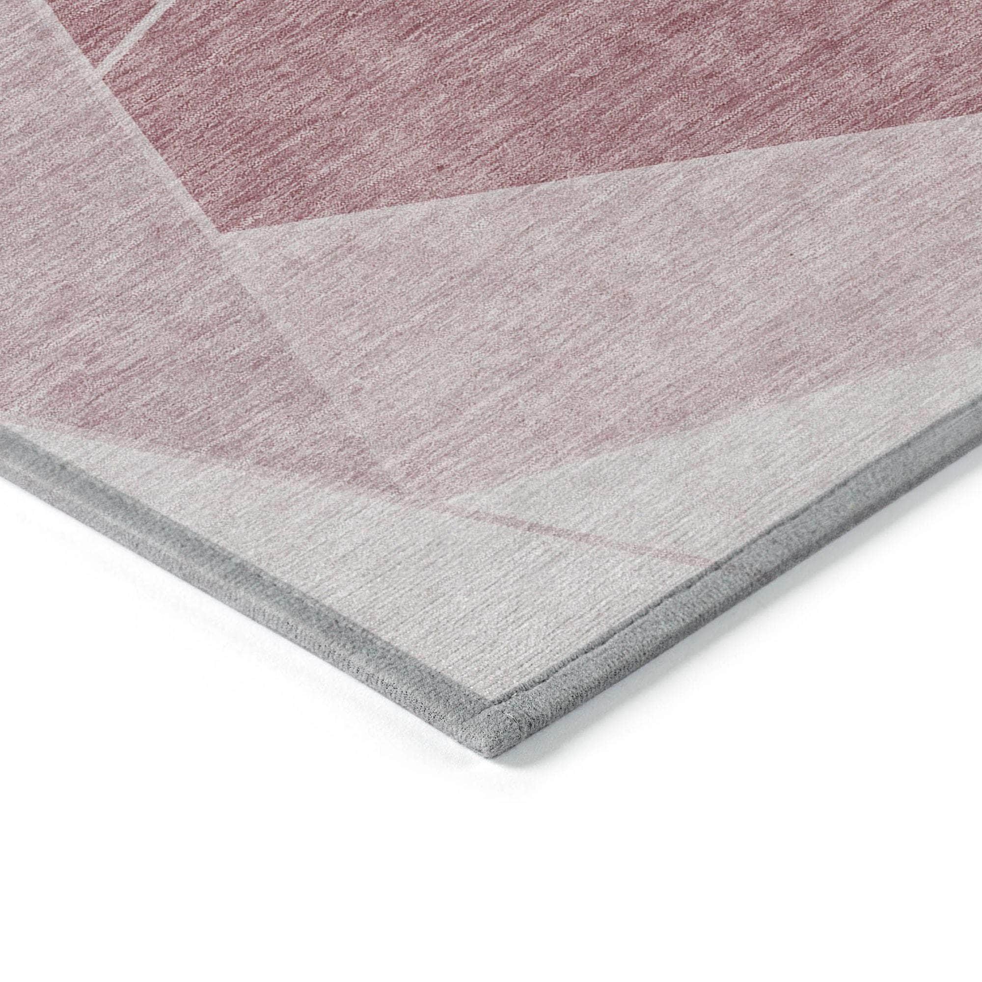 Machine Made ACN636 Blush Pink Rugs