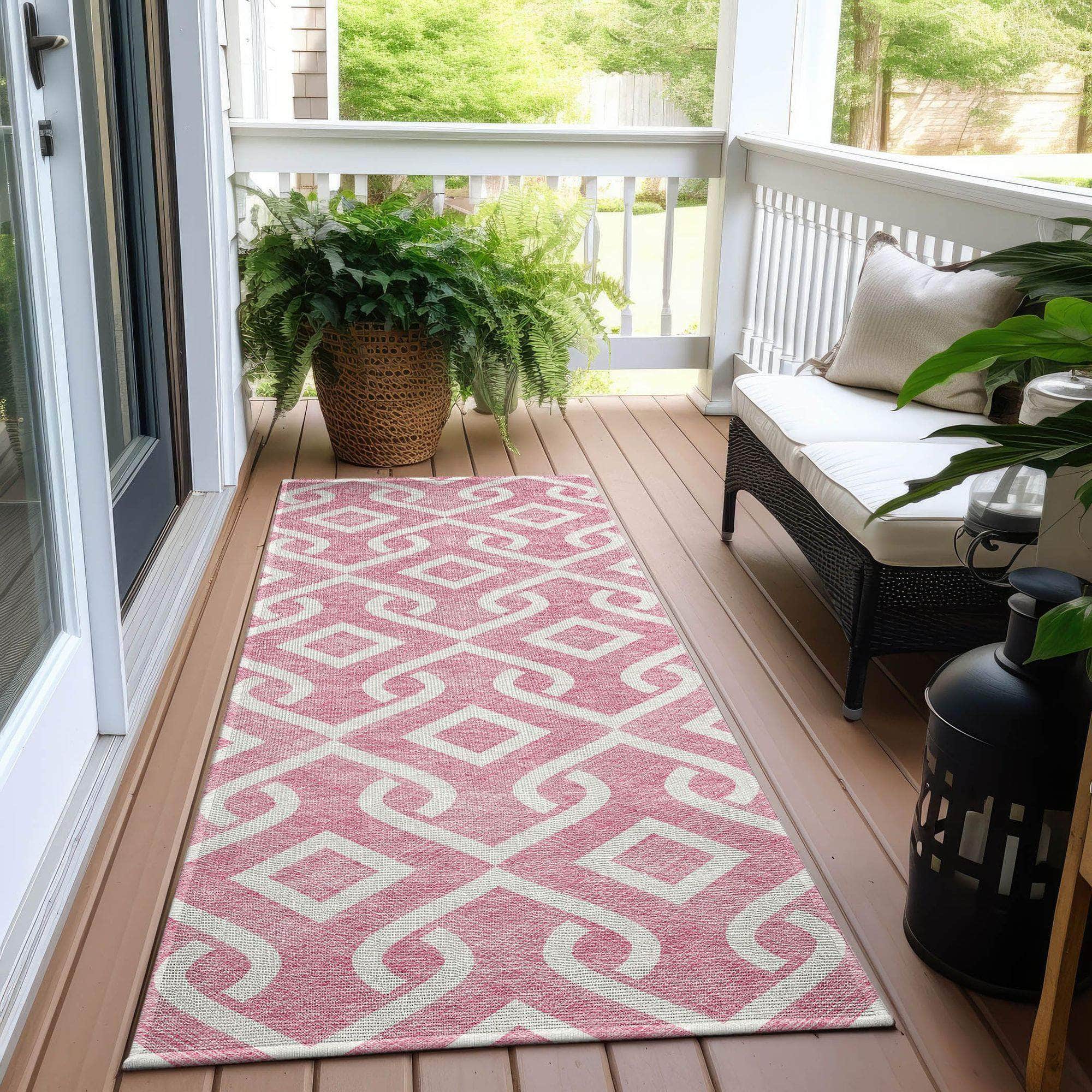 Machine Made ACN621 Blush Pink Rugs