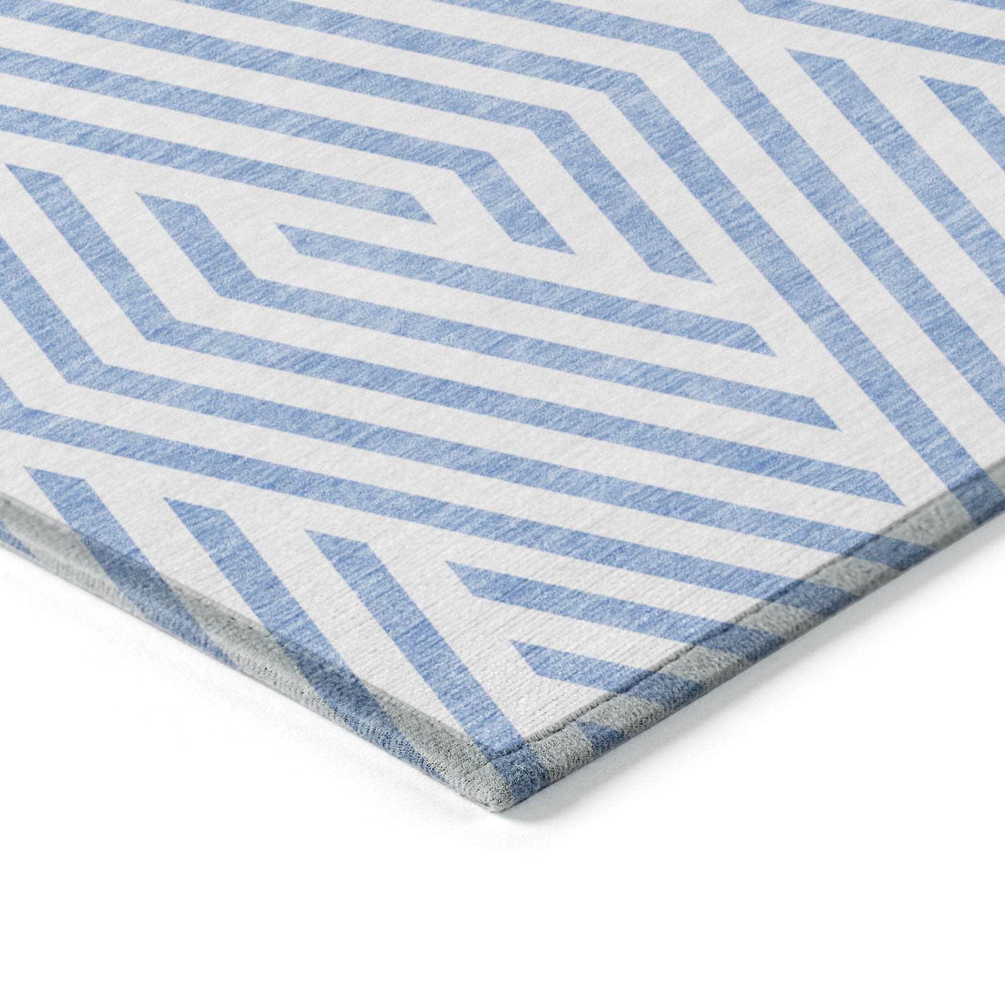 Machine Made ACN550 Denim Blue Rugs
