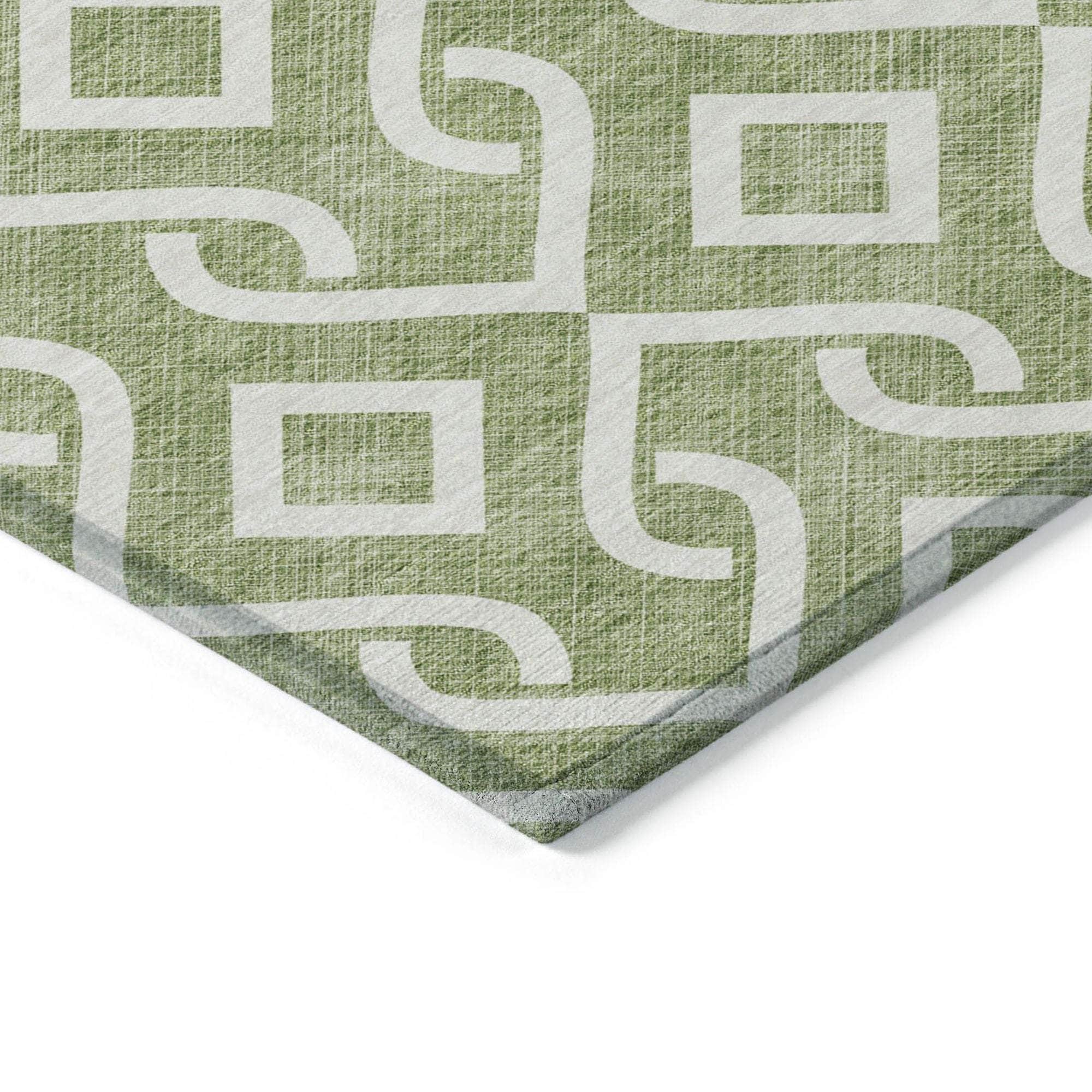 Machine Made ACN621 Green Rugs