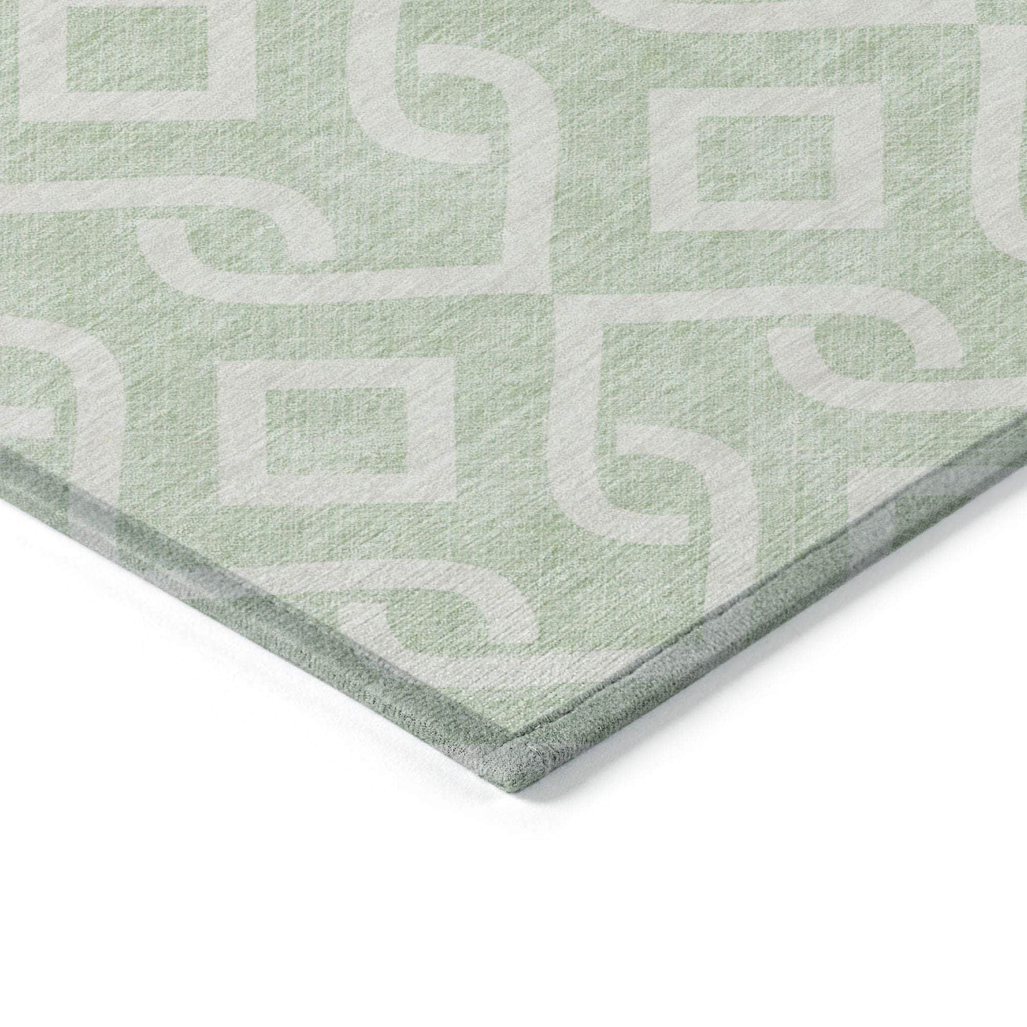 Machine Made ACN621 Mint Green Rugs