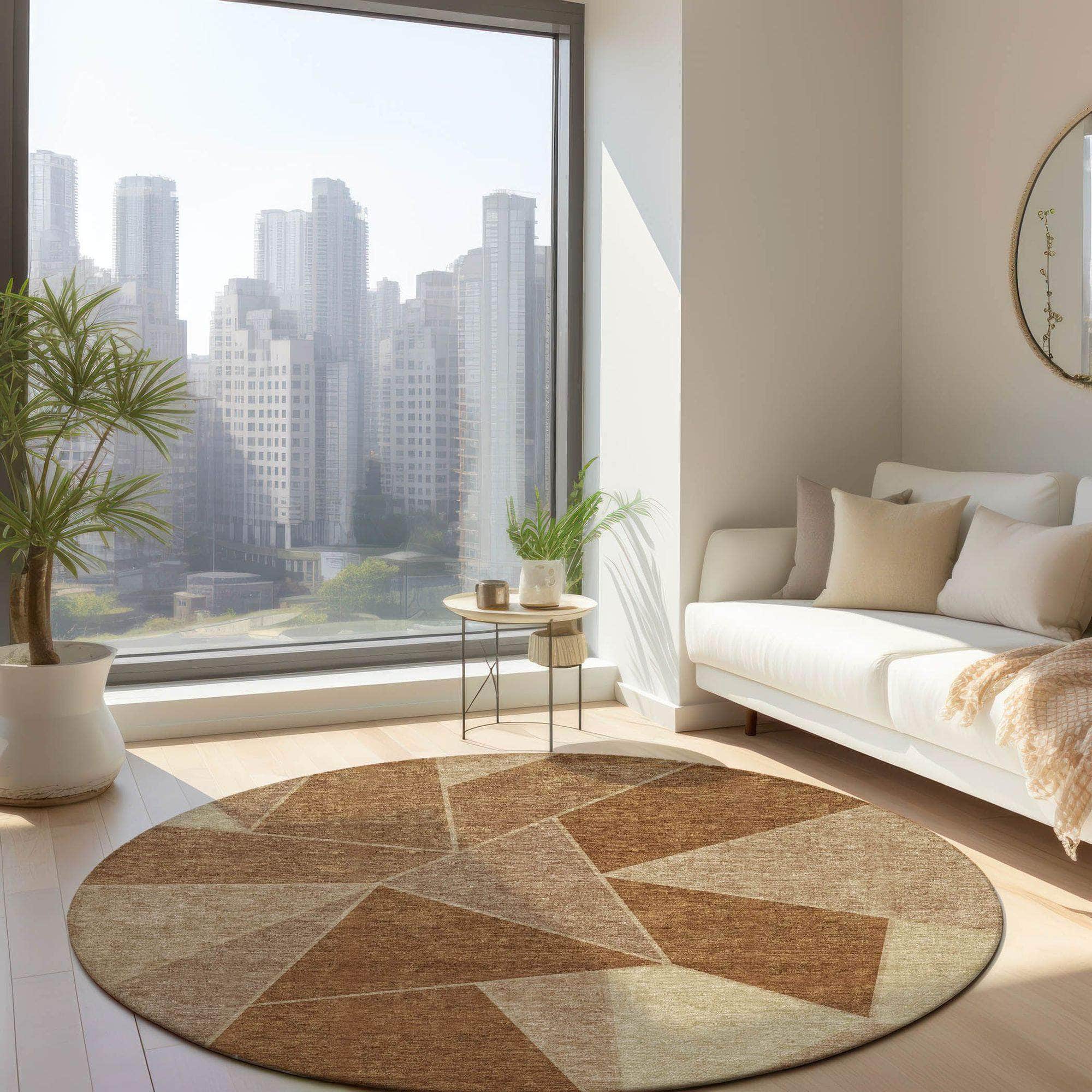 Machine Made ACN636 Paprika Orange Rugs