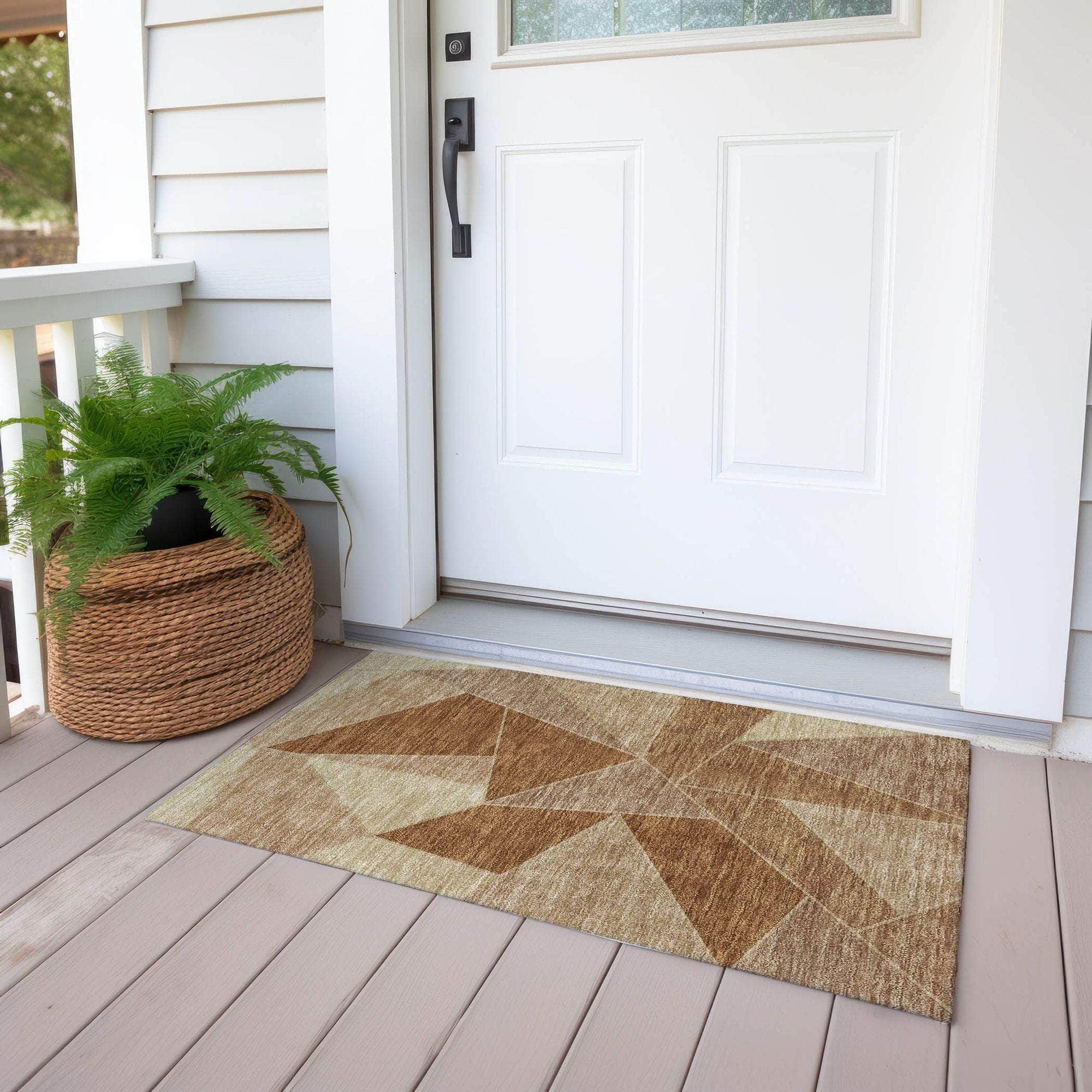 Machine Made ACN636 Paprika Orange Rugs