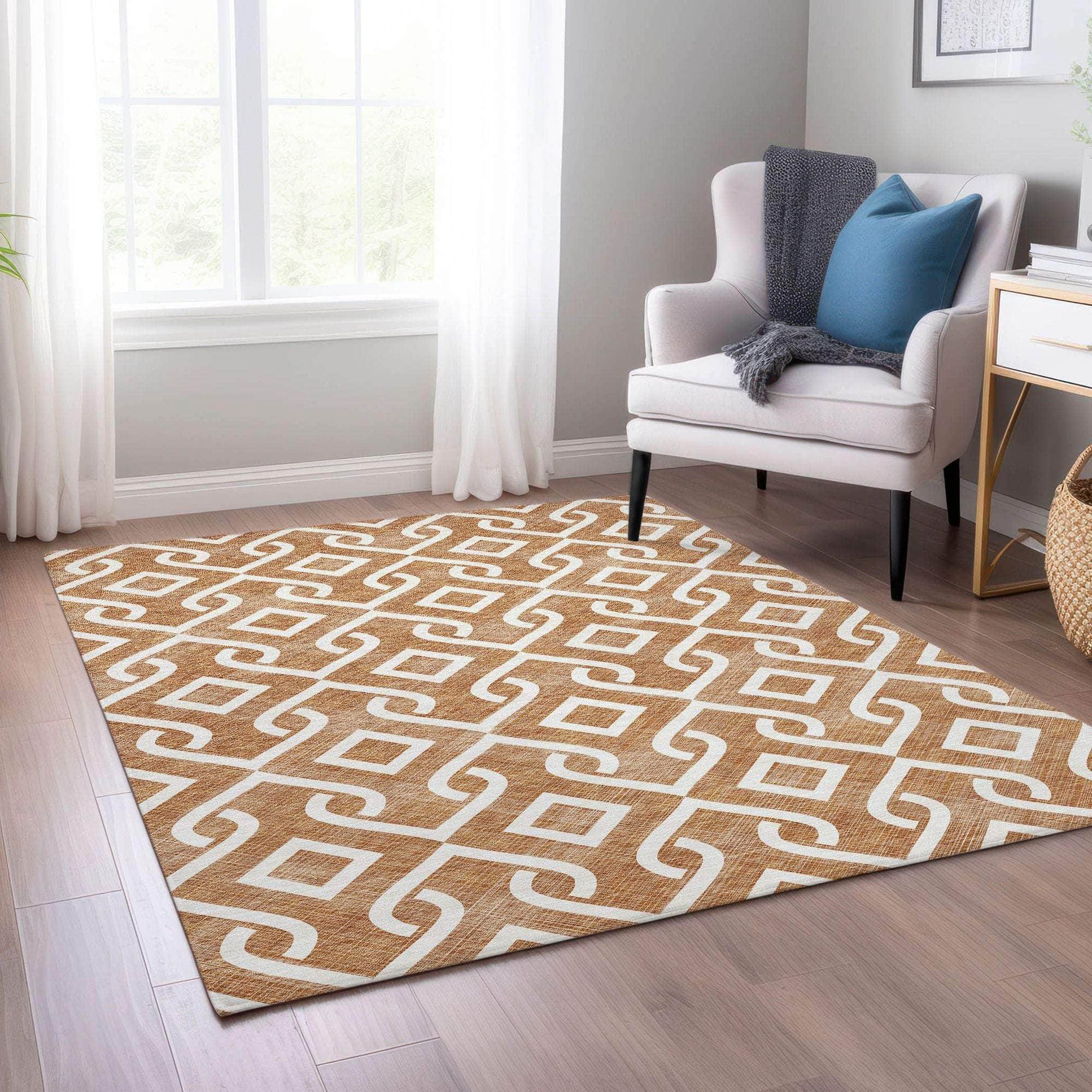 Machine Made ACN621 Paprika Orange Rugs #color_paprika orange