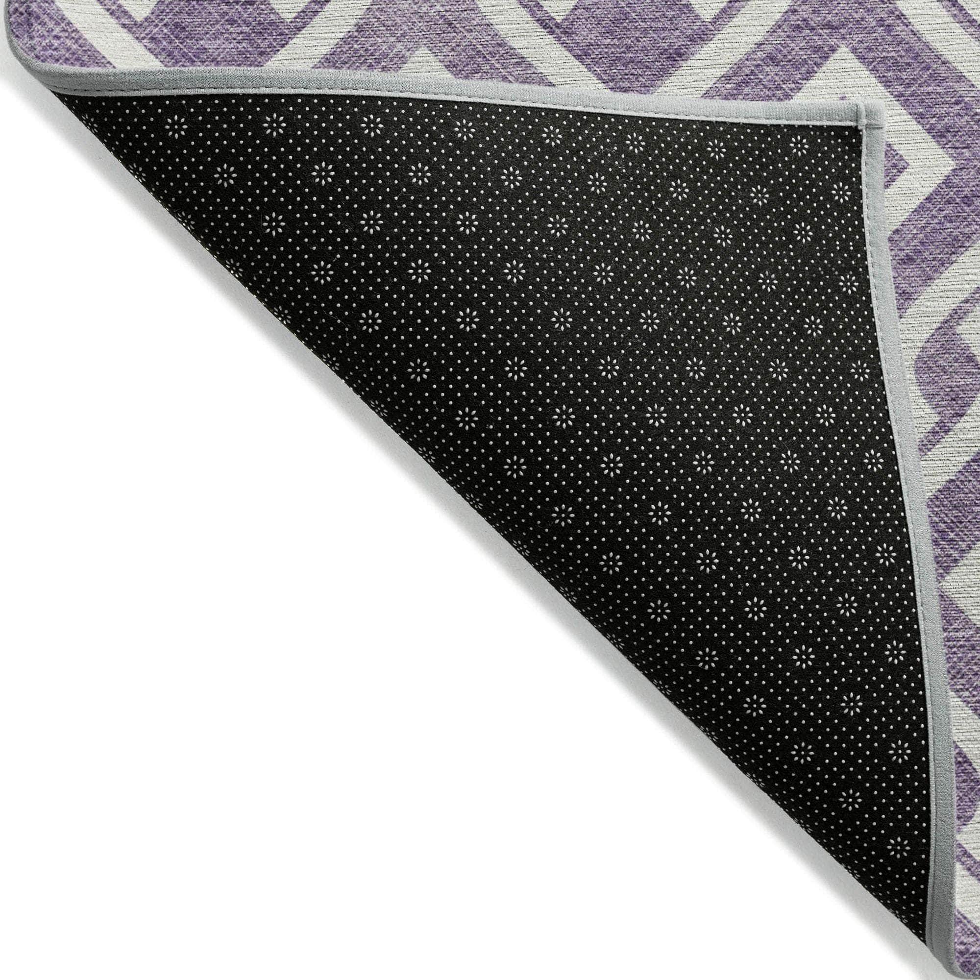 Machine Made ACN621 Purple Rugs