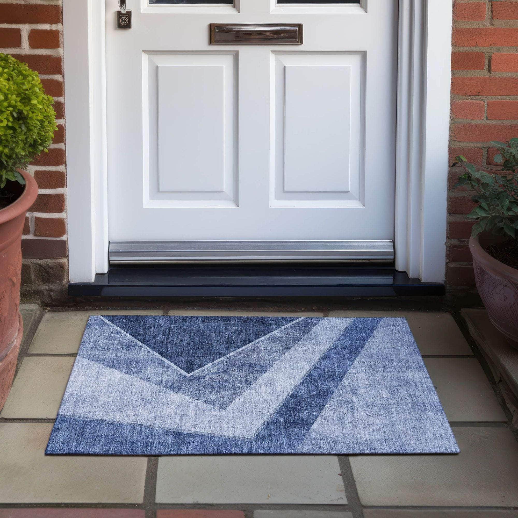 Machine Made ACN671 Blue Rugs #color_blue