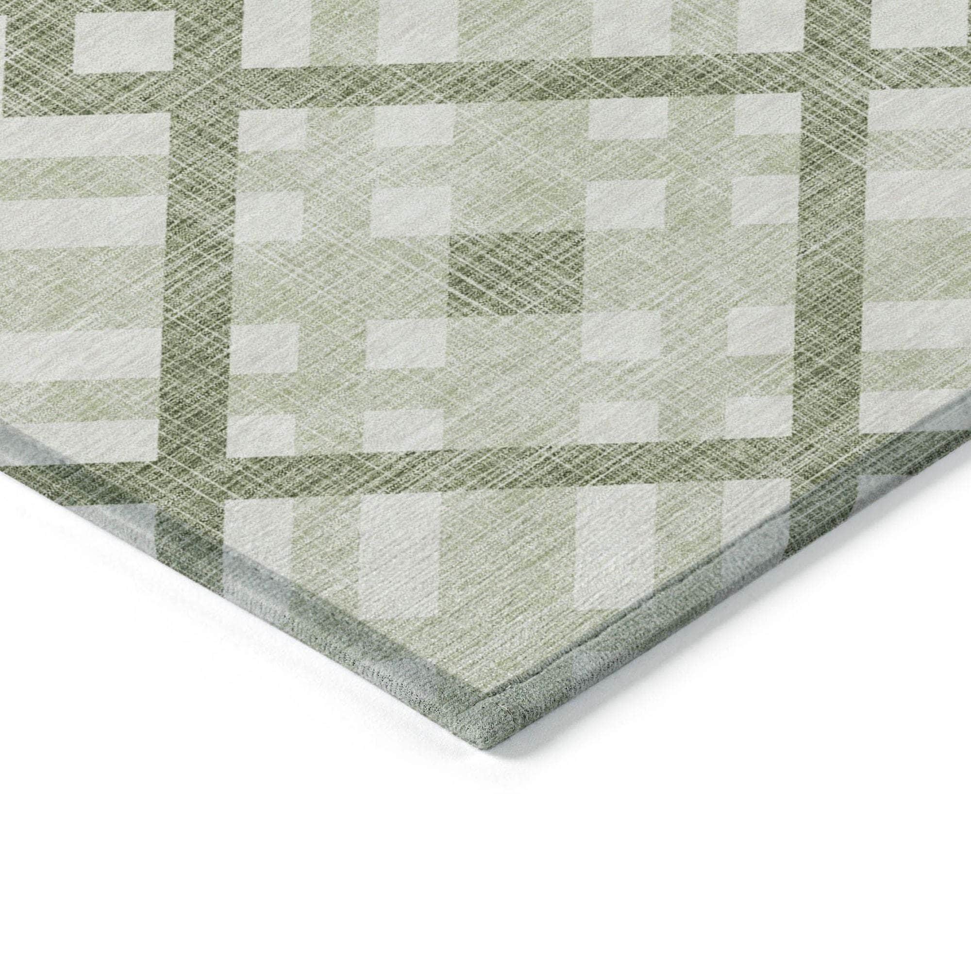 Machine Made ACN616 Aloe Green Rugs