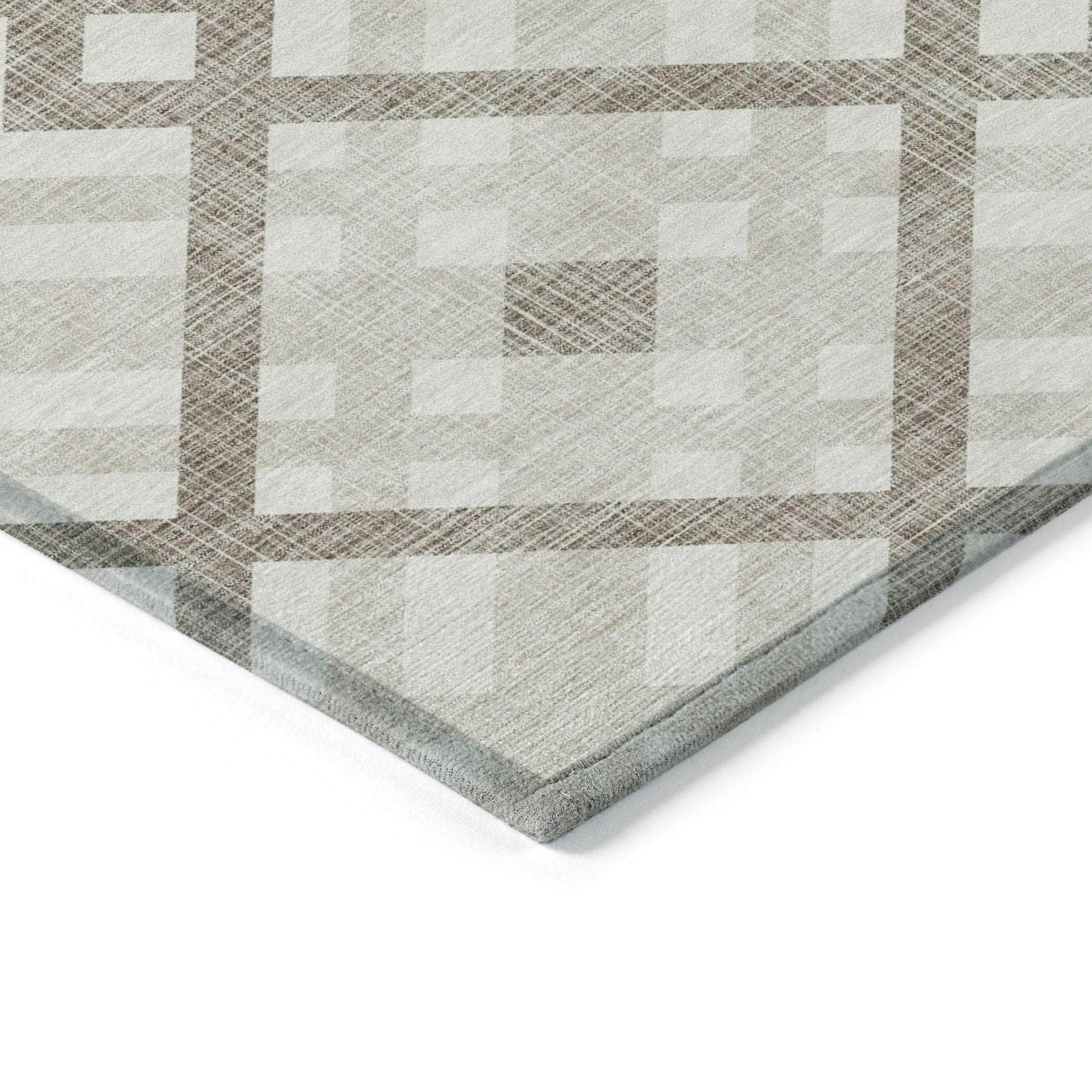 Machine Made ACN616 Beige Brown Rugs
