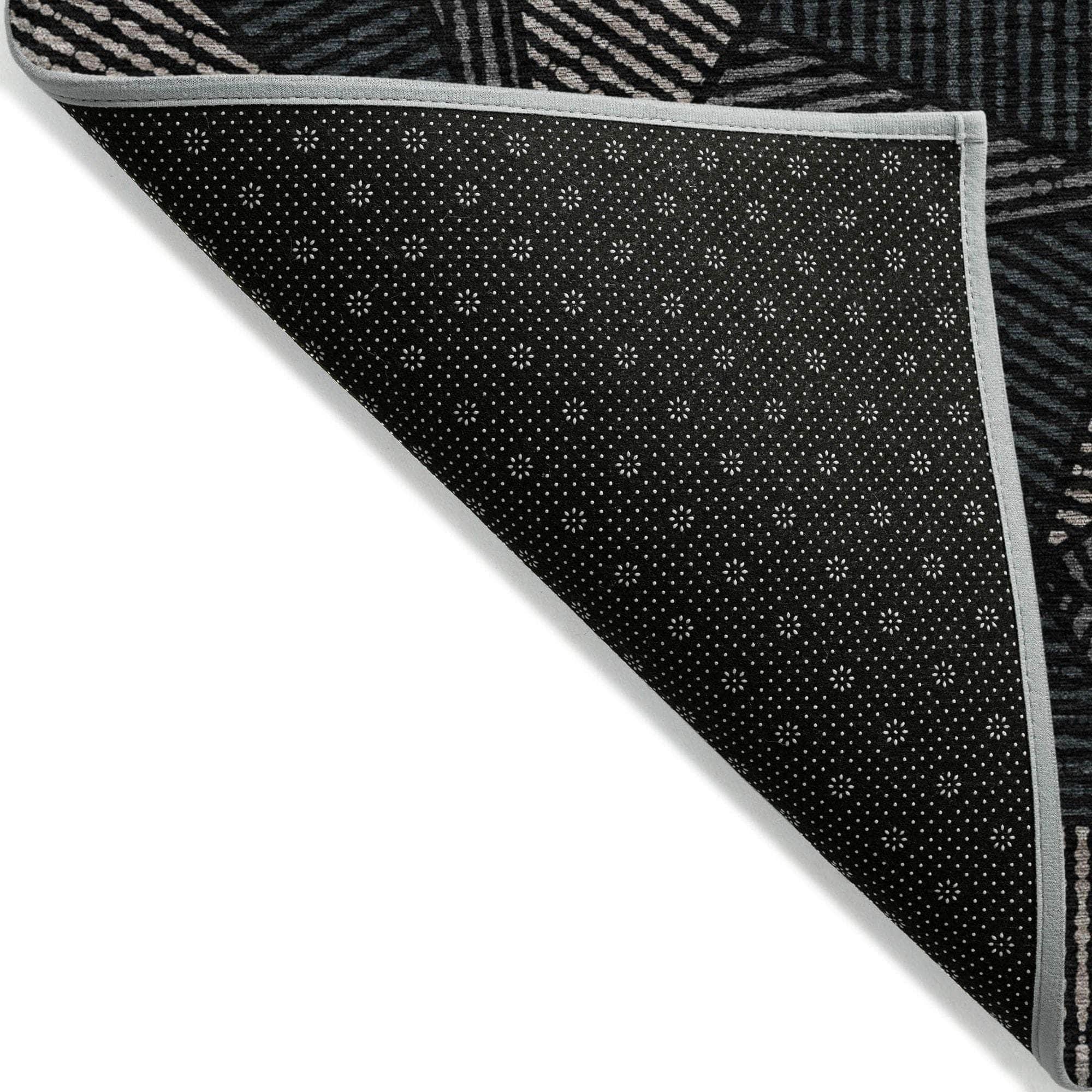 Machine Made ACN618 Black Rugs