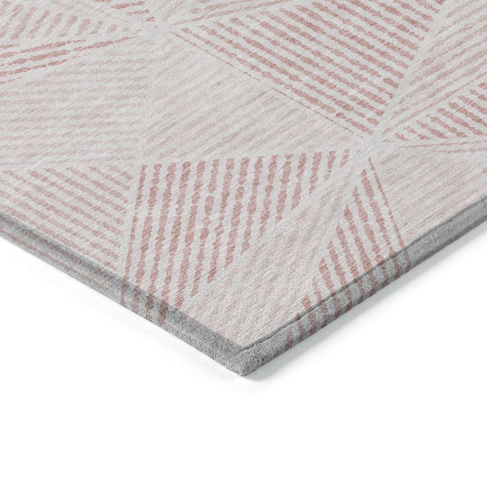 Machine Made ACN618 Blush Pink Rugs