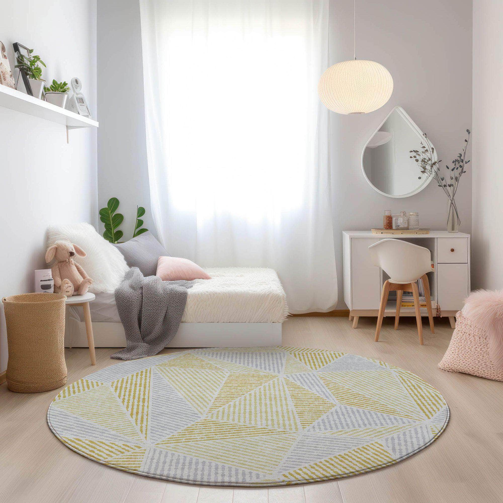 Machine Made ACN618 Gold Rugs