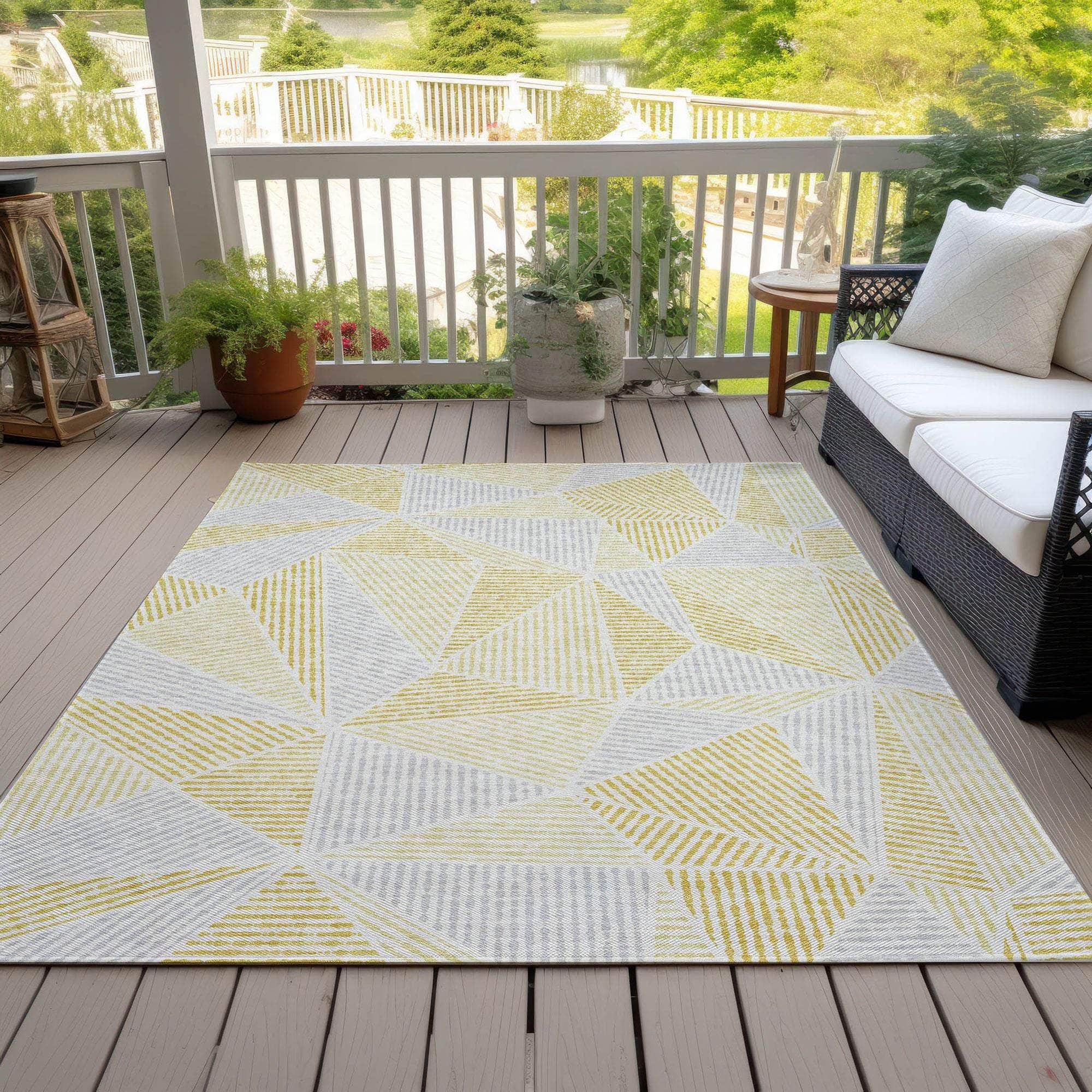 Machine Made ACN618 Gold Rugs