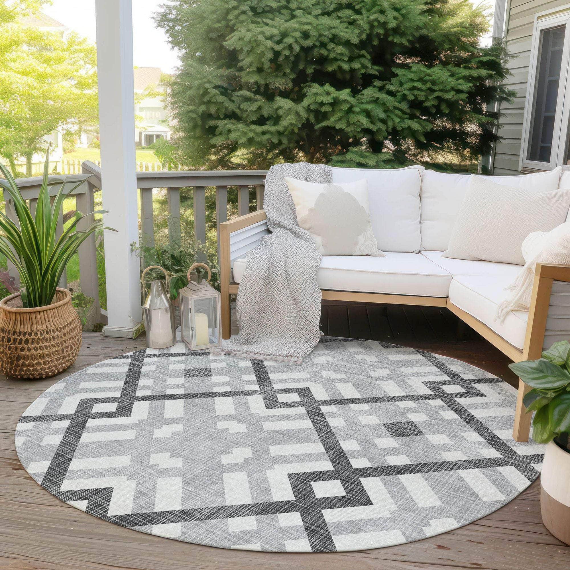Machine Made ACN616 Gray Rugs