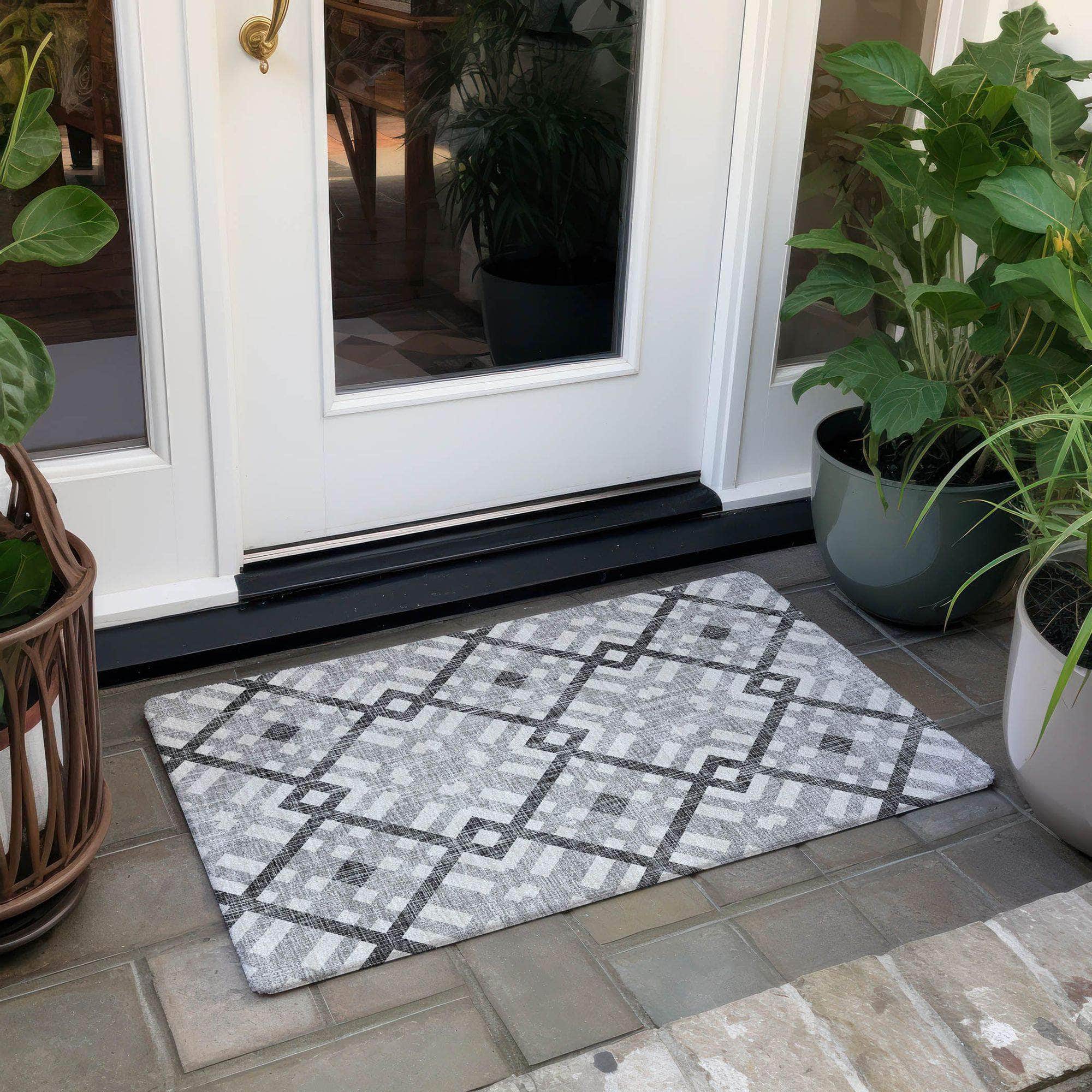 Machine Made ACN616 Gray Rugs