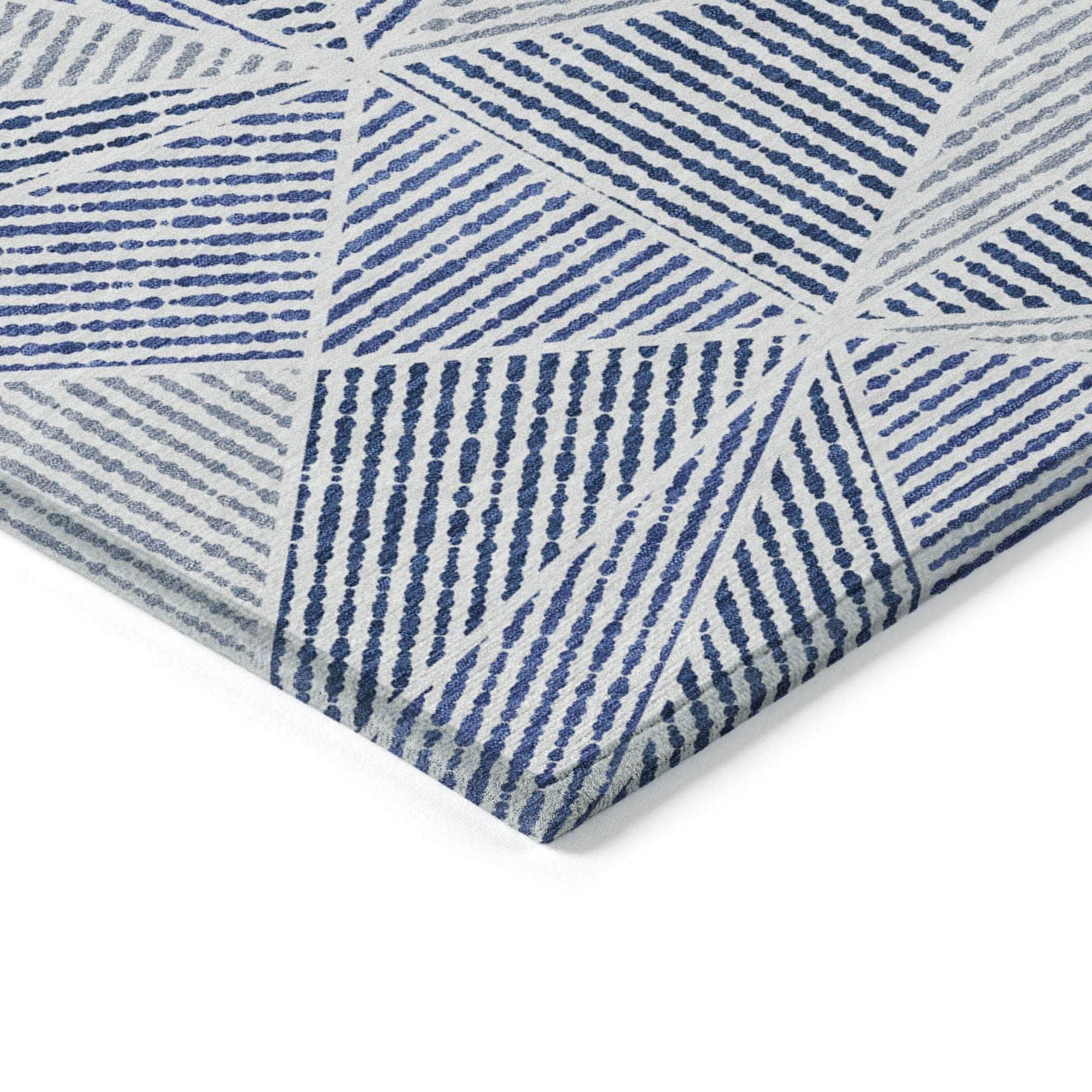 Machine Made ACN618 Navy Blue Rugs