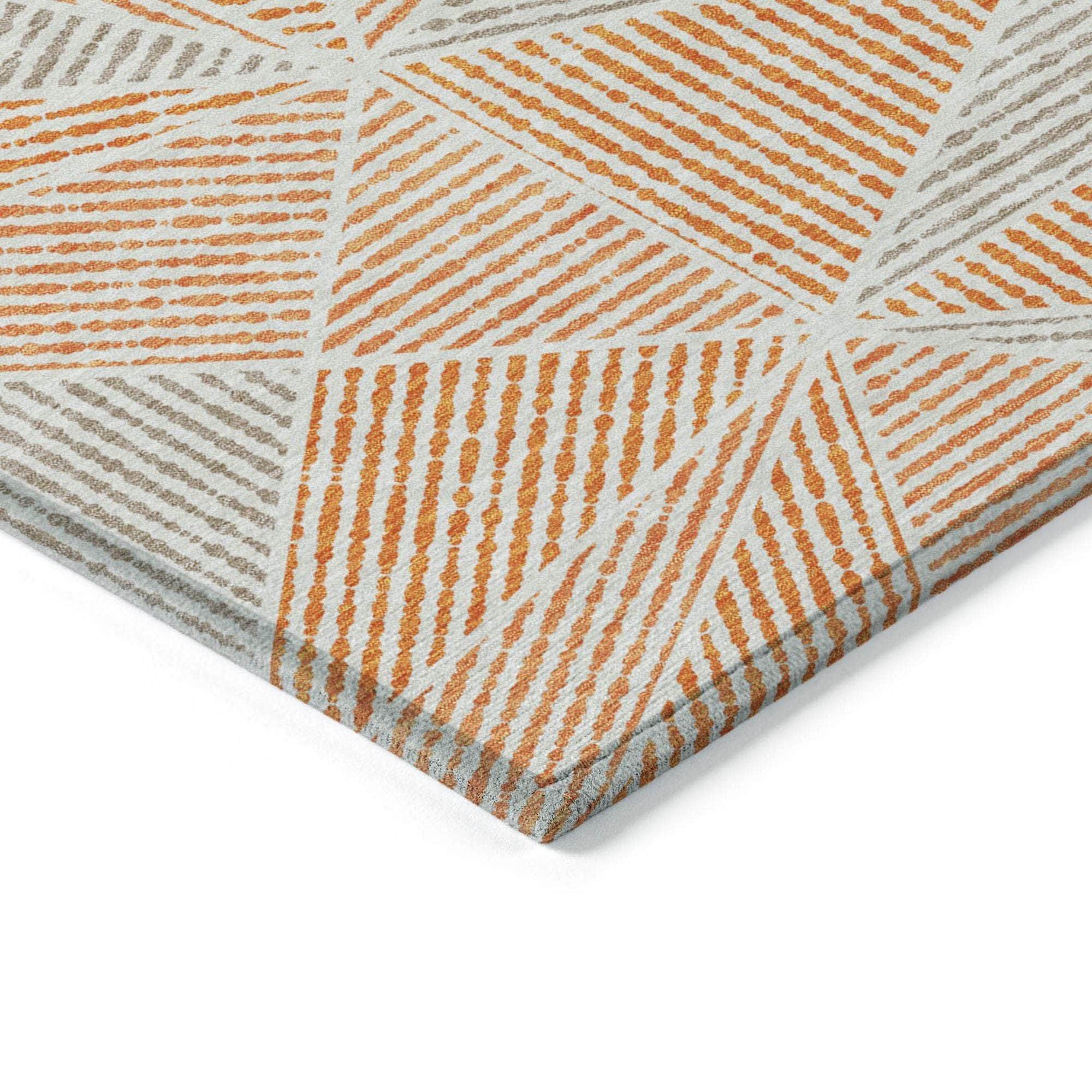 Machine Made ACN618 Orange Rugs