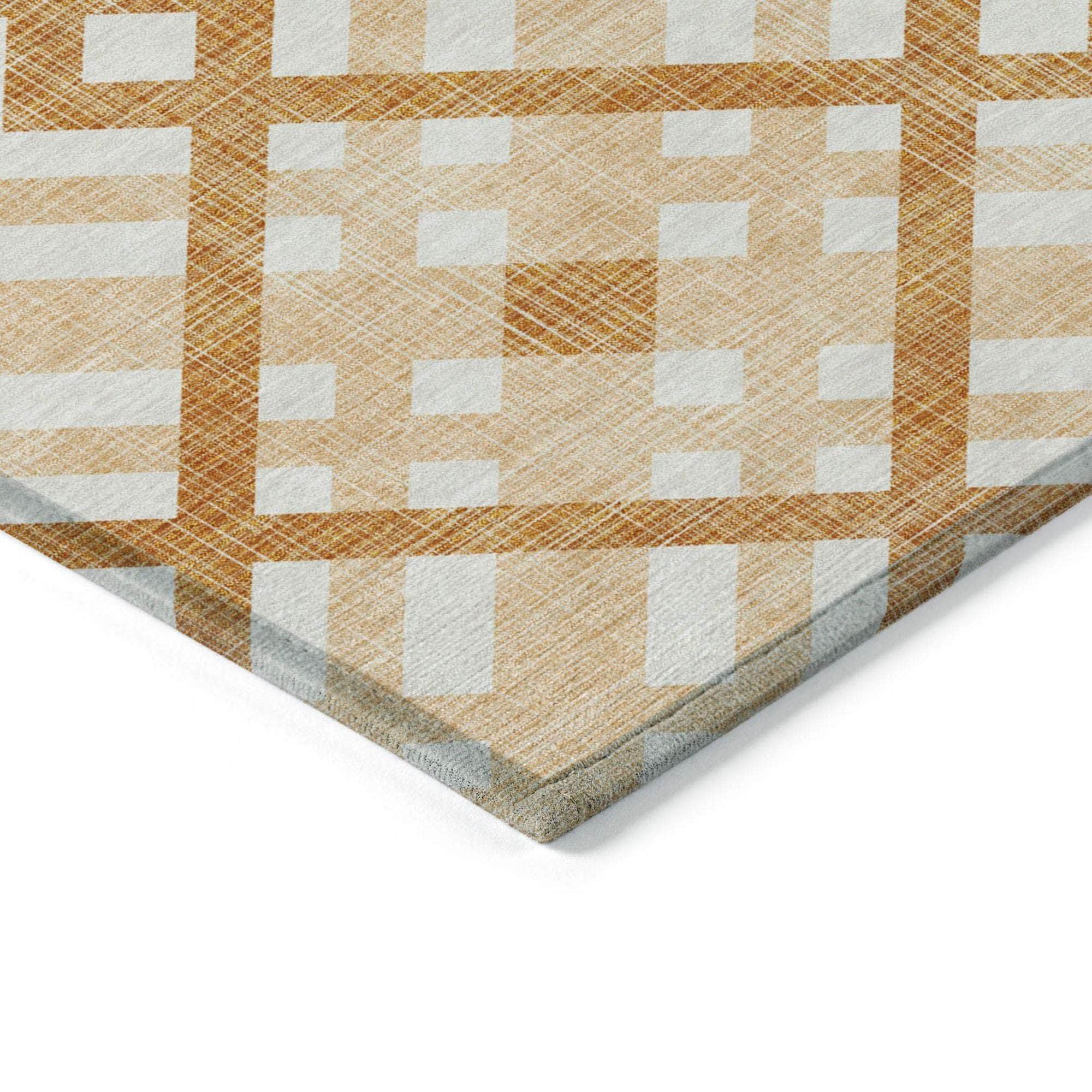 Machine Made ACN616 Peach Orange Rugs